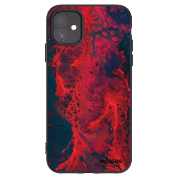 Picasee Apple iPhone 11 Hülle - Schwarzes Silikon - Organic red