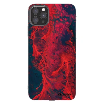Picasee Apple iPhone 11 Pro Max Hülle - Transparentes Silikon - Organic red