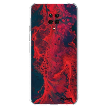 Picasee Xiaomi Redmi Note 9 Pro Hülle - Transparentes Silikon - Organic red