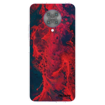 Picasee Xiaomi Poco F2 Pro Hülle - Transparentes Silikon - Organic red