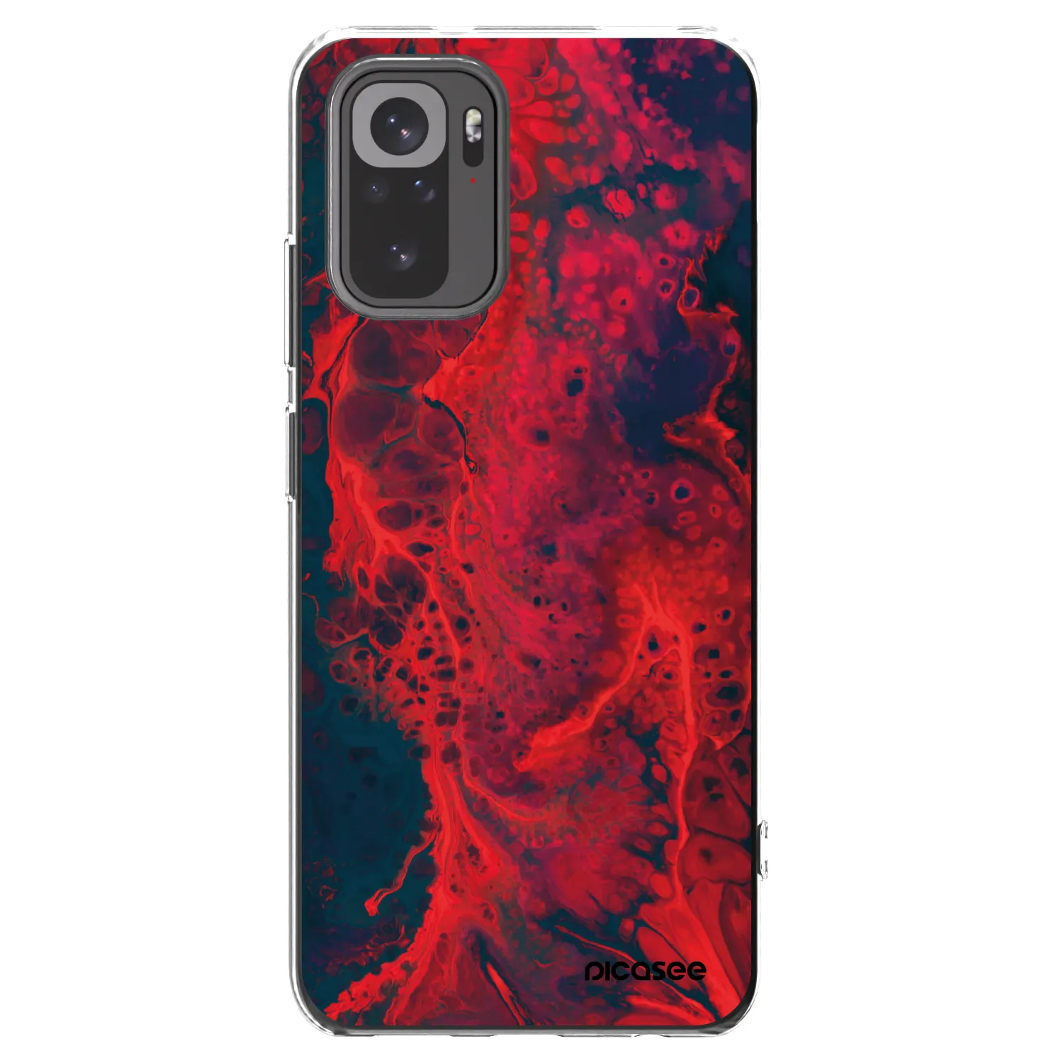 Picasee Xiaomi Redmi Note 10 Hülle - Transparentes Silikon - Organic red
