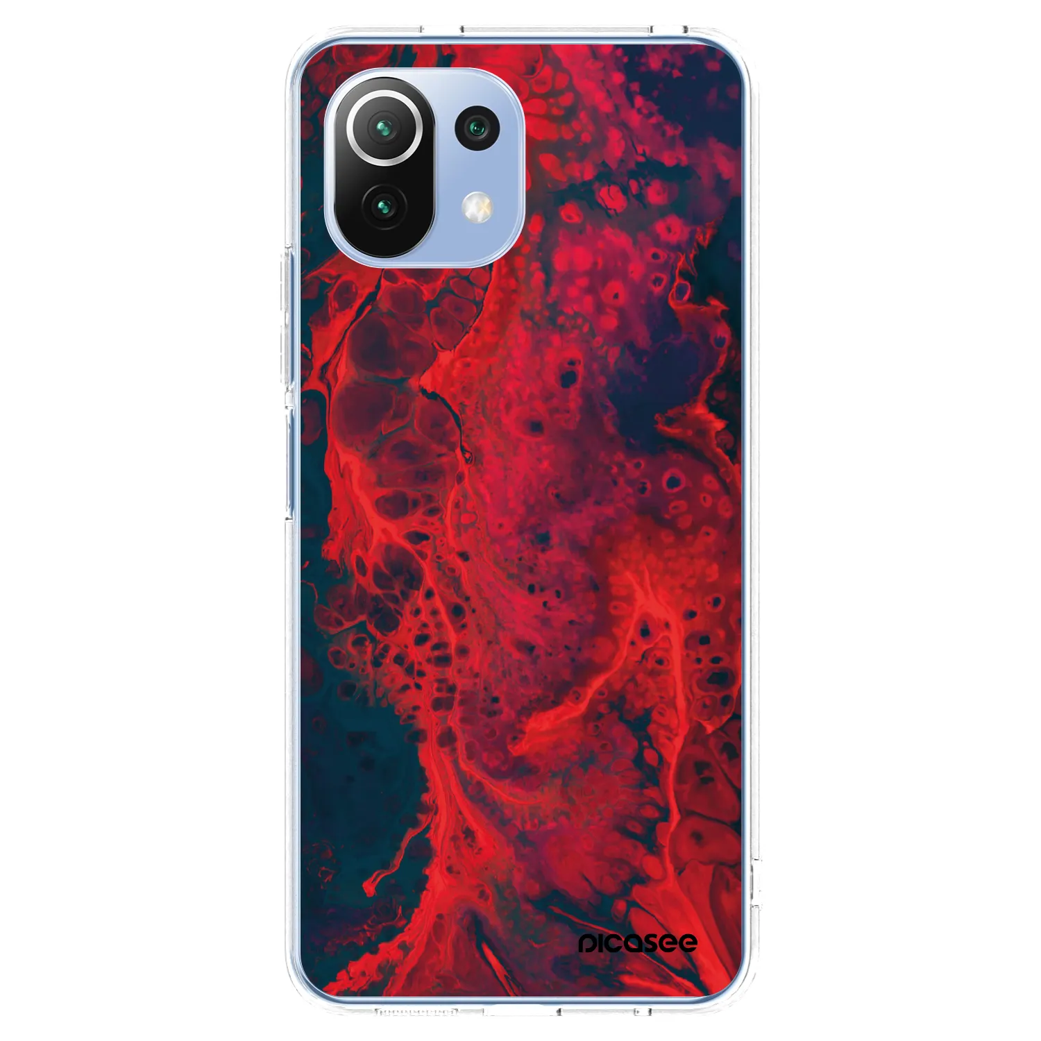 Picasee Xiaomi Mi 11 Lite Hülle - Transparentes Silikon - Organic red