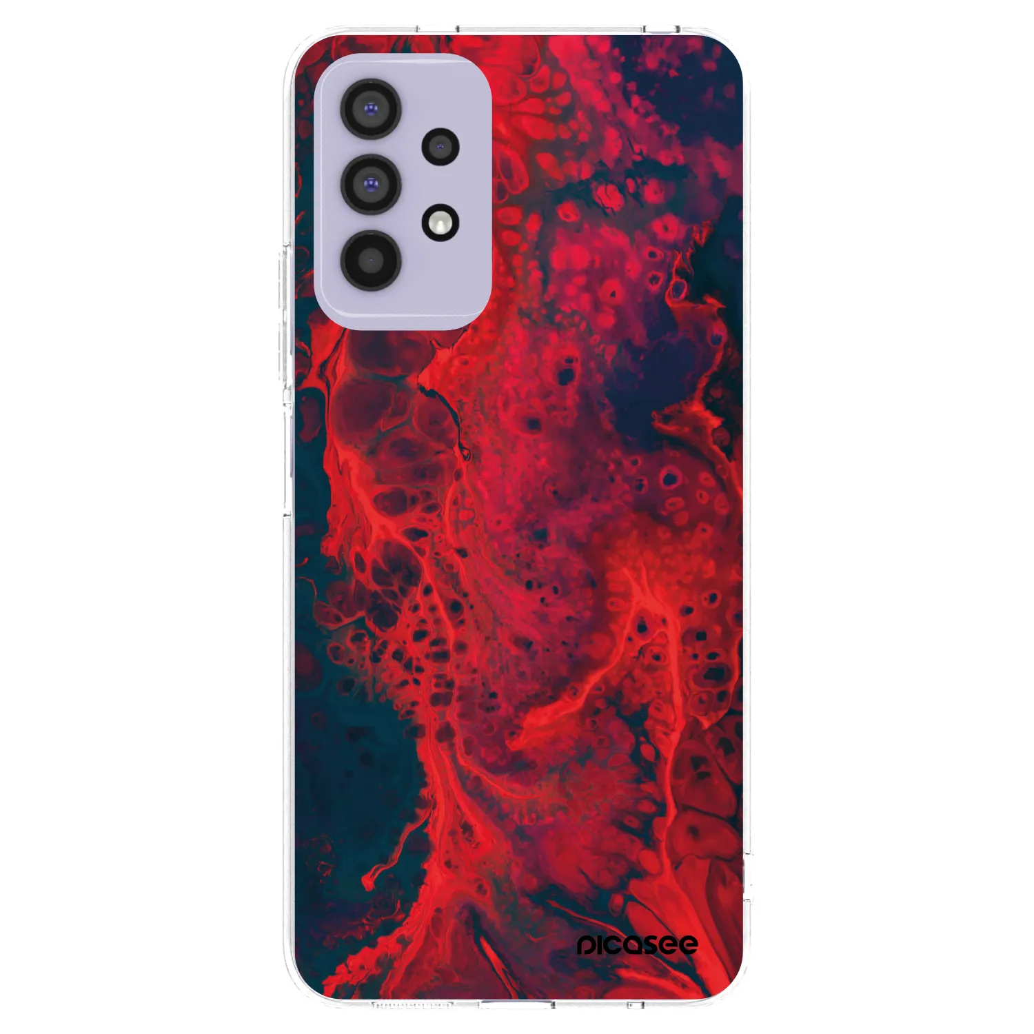 Picasee Samsung Galaxy A32 4G SM-A325F Hülle - Transparentes Silikon - Organic red