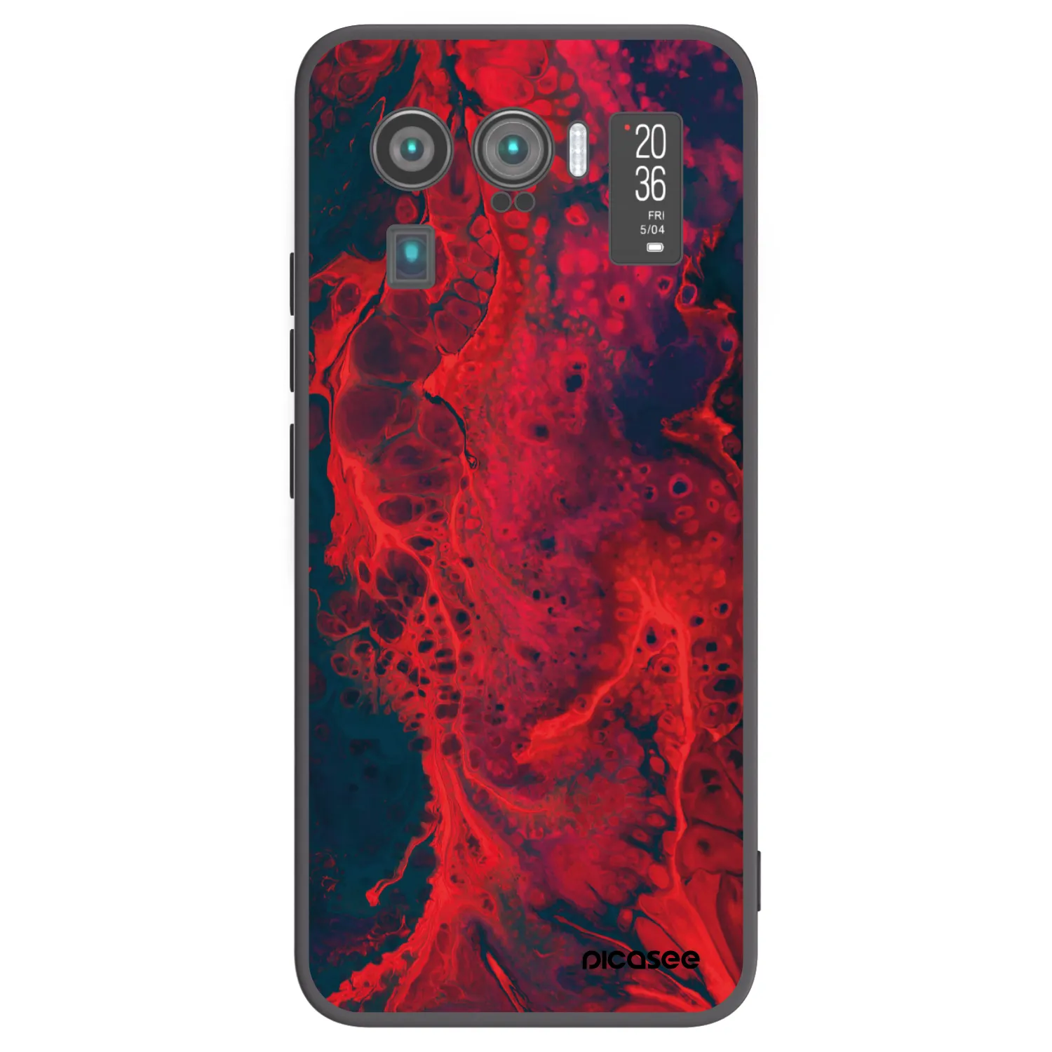 Picasee Xiaomi Mi 11 Ultra Hülle - Schwarzes Silikon - Organic red