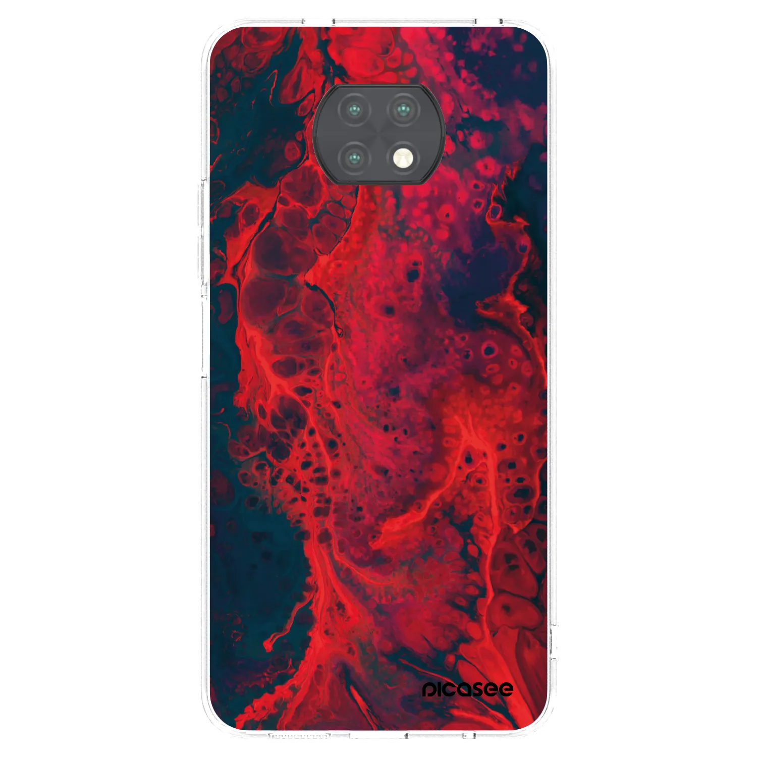 Picasee Xiaomi Redmi Note 9T Hülle - Transparentes Silikon - Organic red