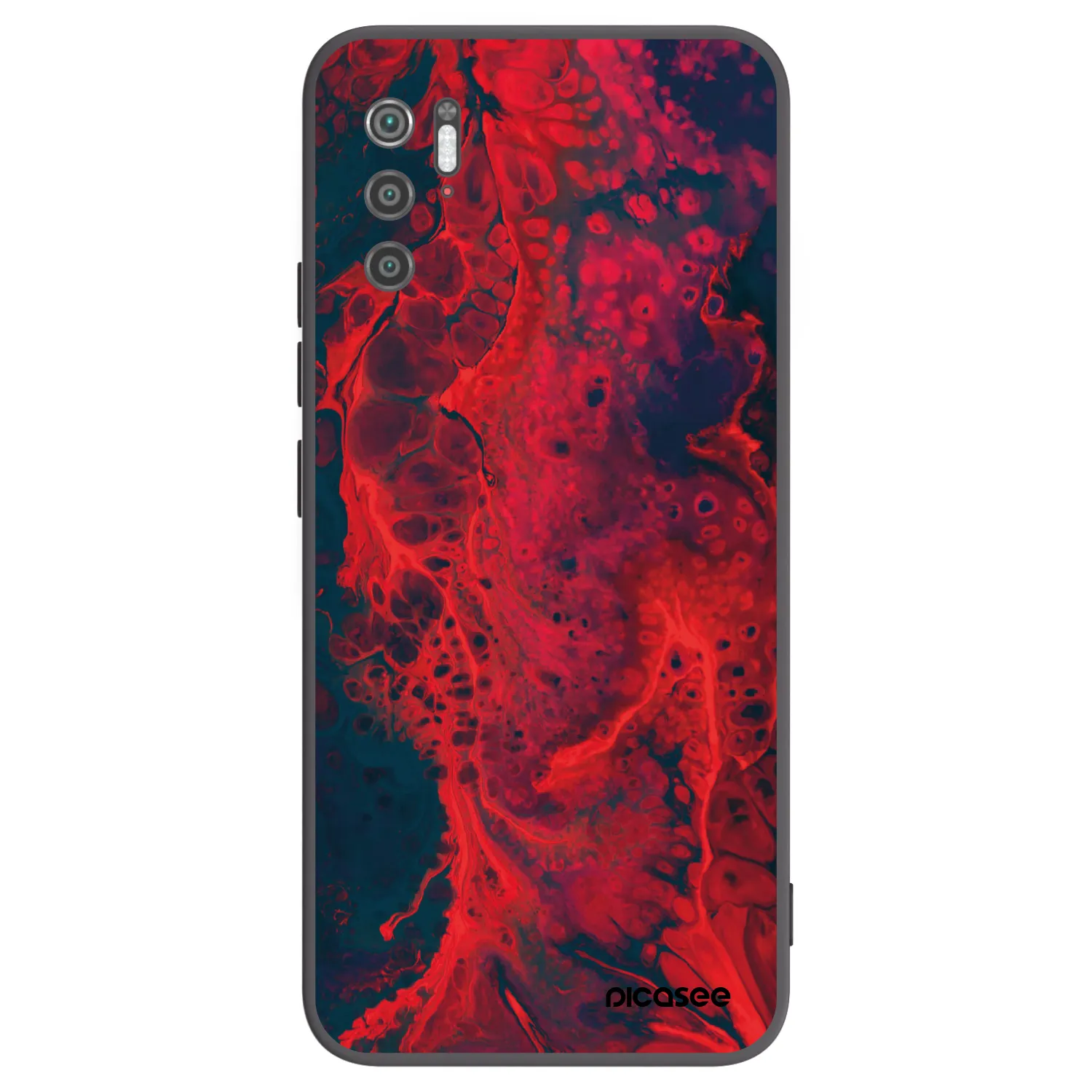 Picasee Xiaomi Poco M3 Pro 5G Hülle - Schwarzes Silikon - Organic red