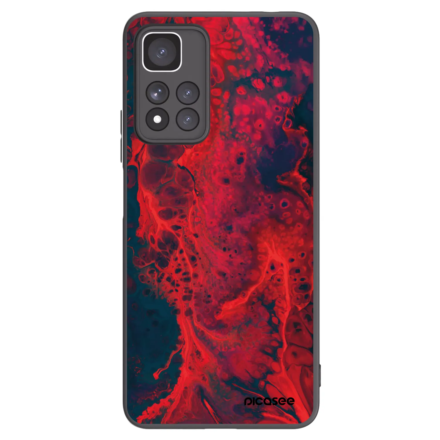 Picasee Xiaomi Redmi Note 11 Pro+ 5G Hülle - Schwarzes Silikon - Organic red