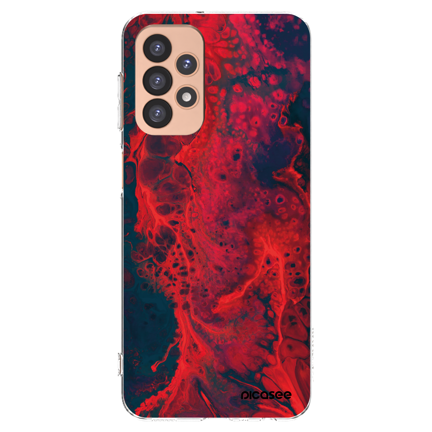 Picasee Samsung Galaxy A23 A236B 5G Hülle - Transparentes Silikon - Organic red