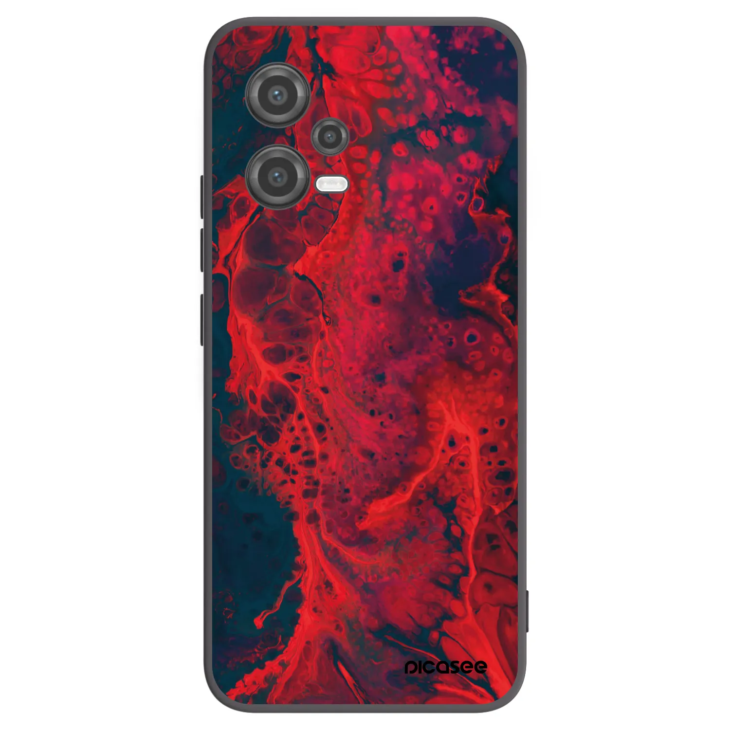 Picasee Xiaomi Poco X5 Hülle - Schwarzes Silikon - Organic red