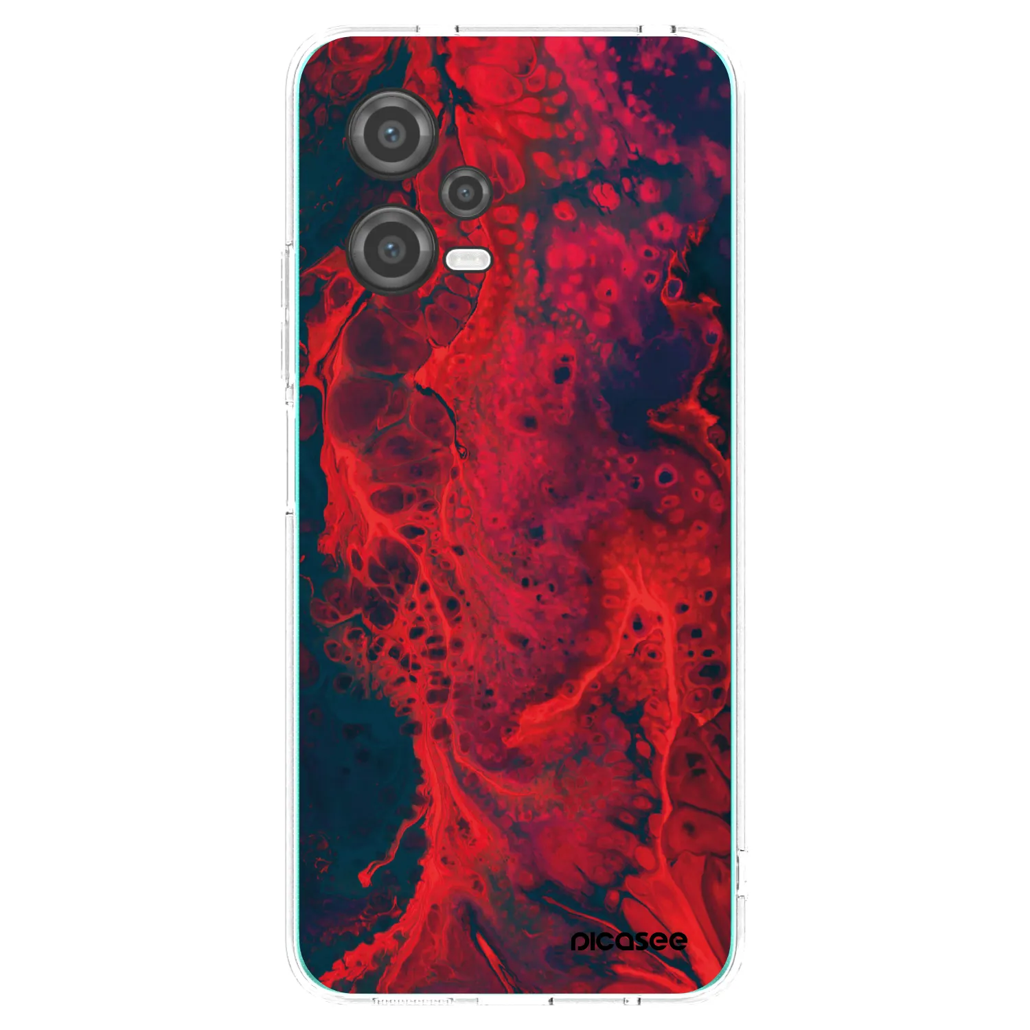 Picasee Xiaomi Poco X5 Hülle - Transparentes Silikon - Organic red