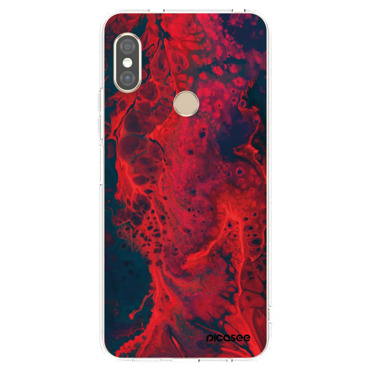 Picasee Xiaomi Redmi Note 5 Global Hülle - Transparentes Silikon - Organic red