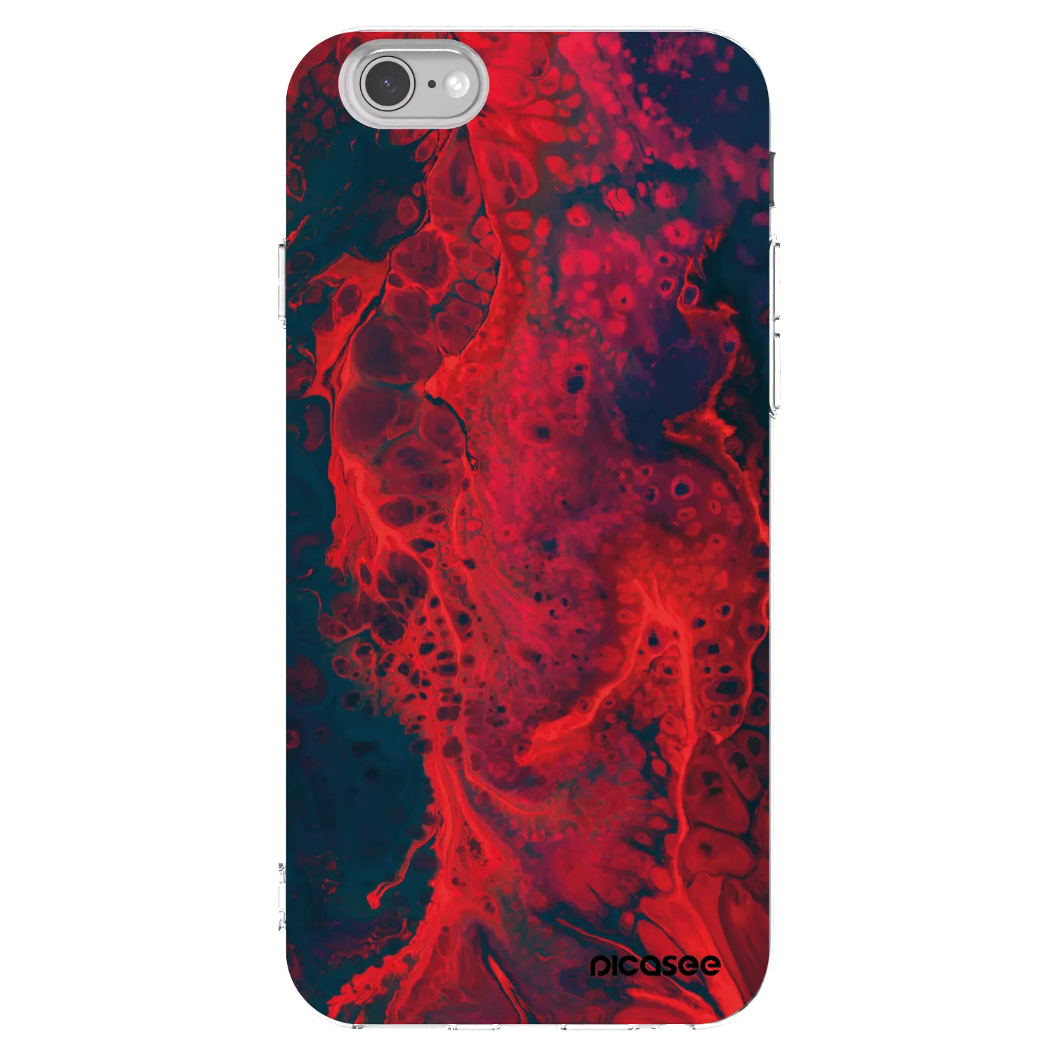 Picasee Apple iPhone 6/6S Hülle - Transparentes Silikon - Organic red