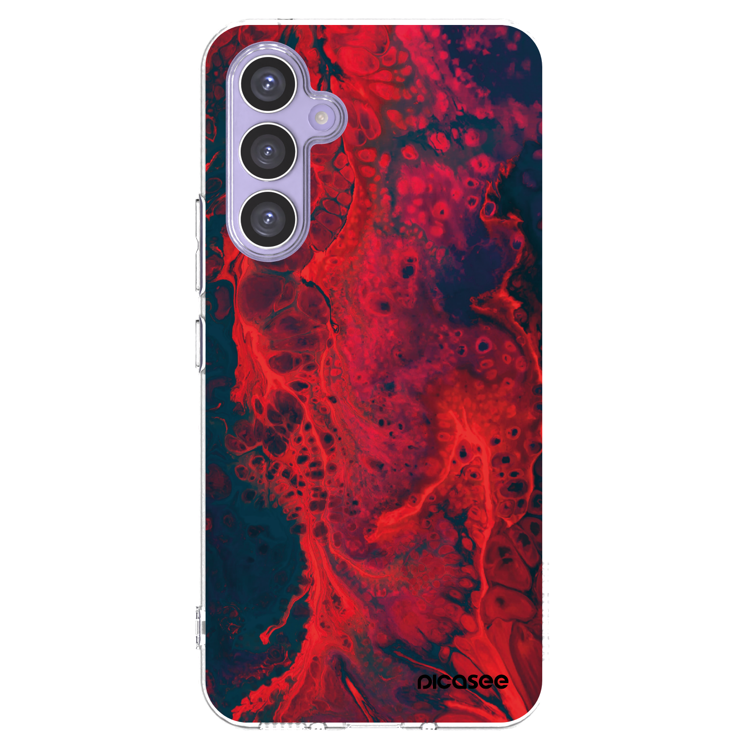 Picasee Samsung Galaxy A54 5G A546B Hülle - Transparentes Silikon - Organic red