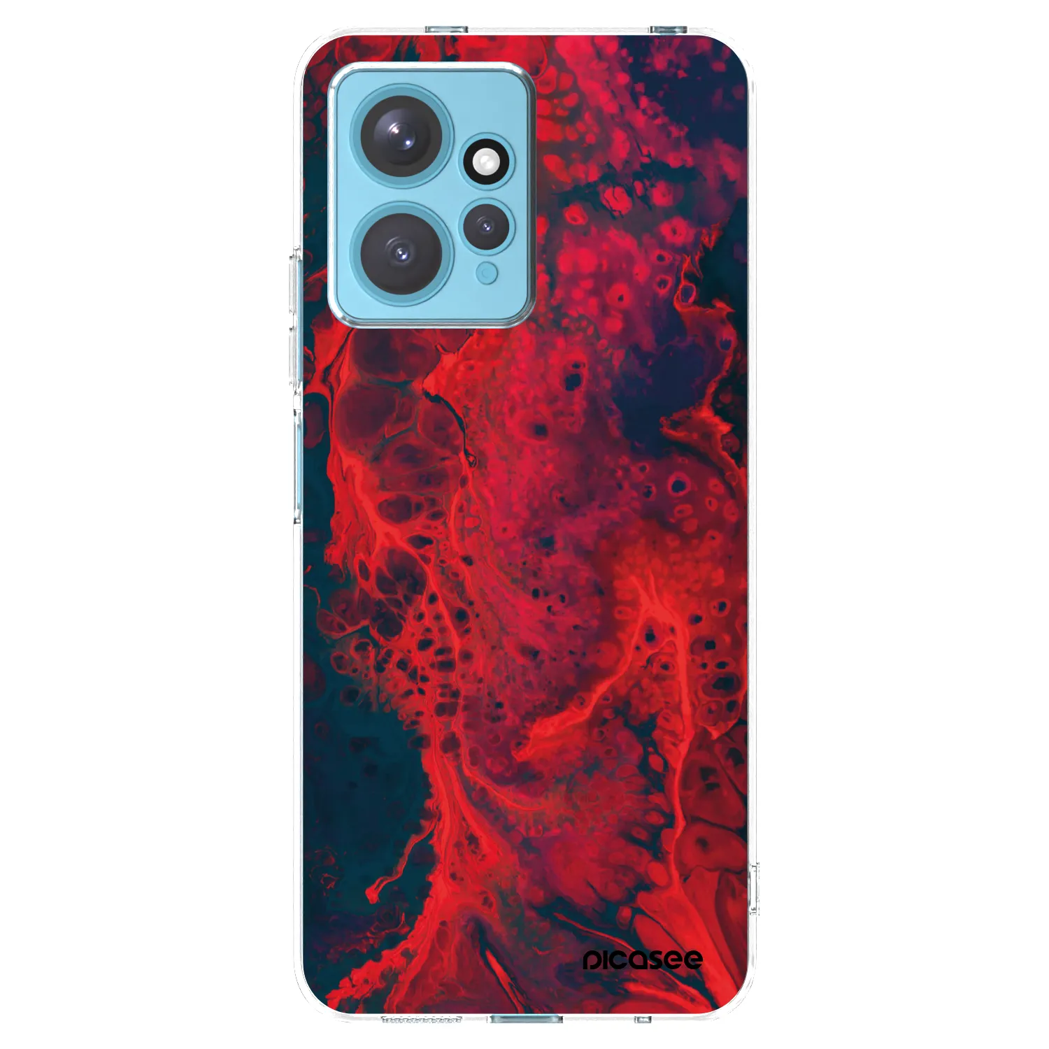 Picasee Xiaomi Redmi Note 12 4G Hülle - Transparentes Silikon - Organic red