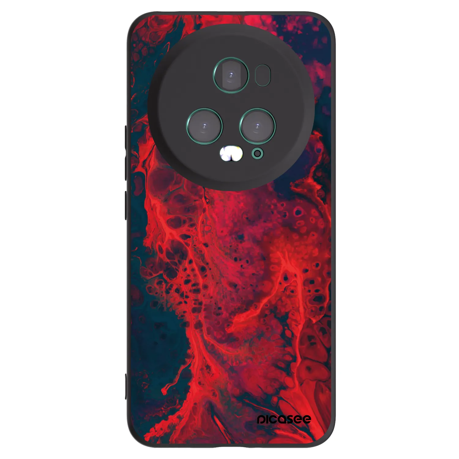 Picasee Honor Magic5 Pro Hülle - Schwarzes Silikon - Organic red