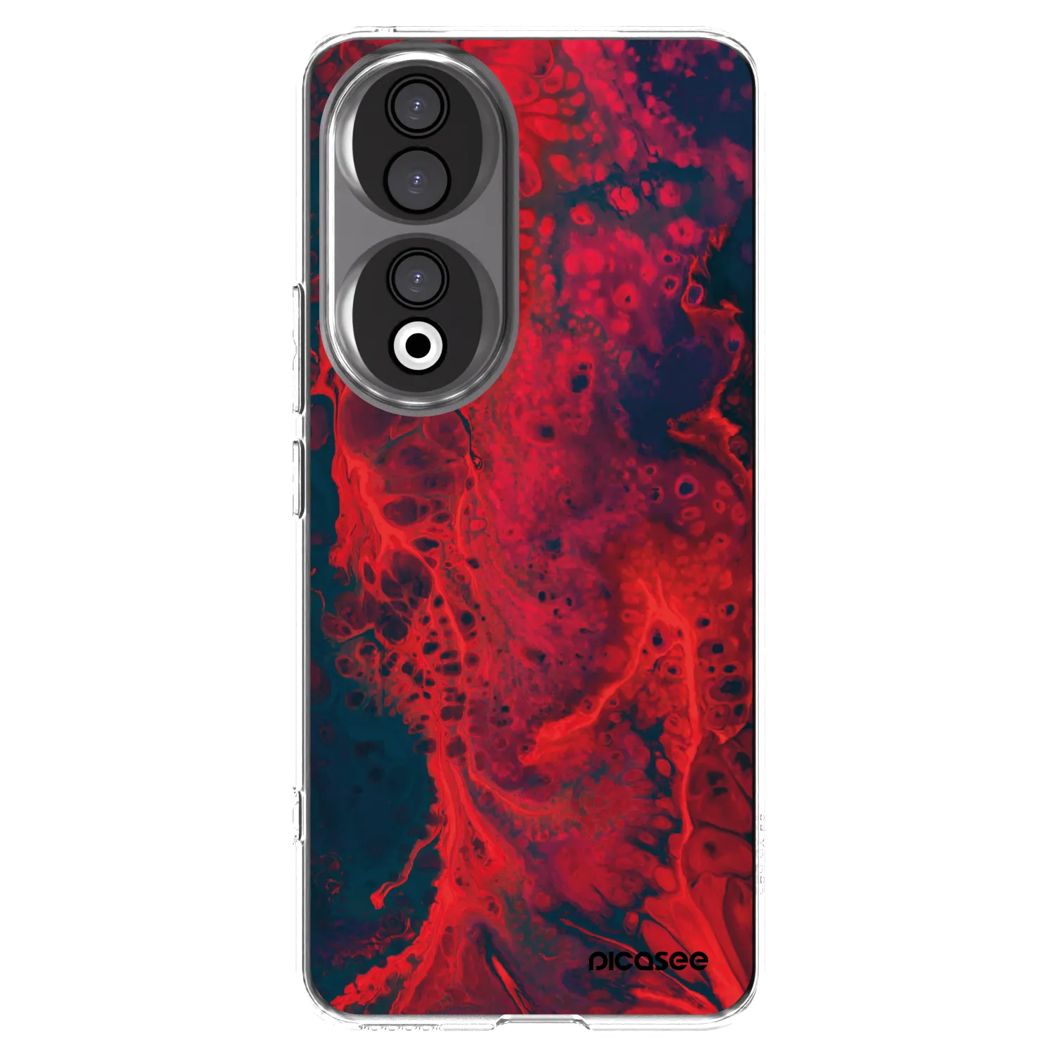 Picasee Honor 90 5G Hülle - Transparentes Silikon - Organic red