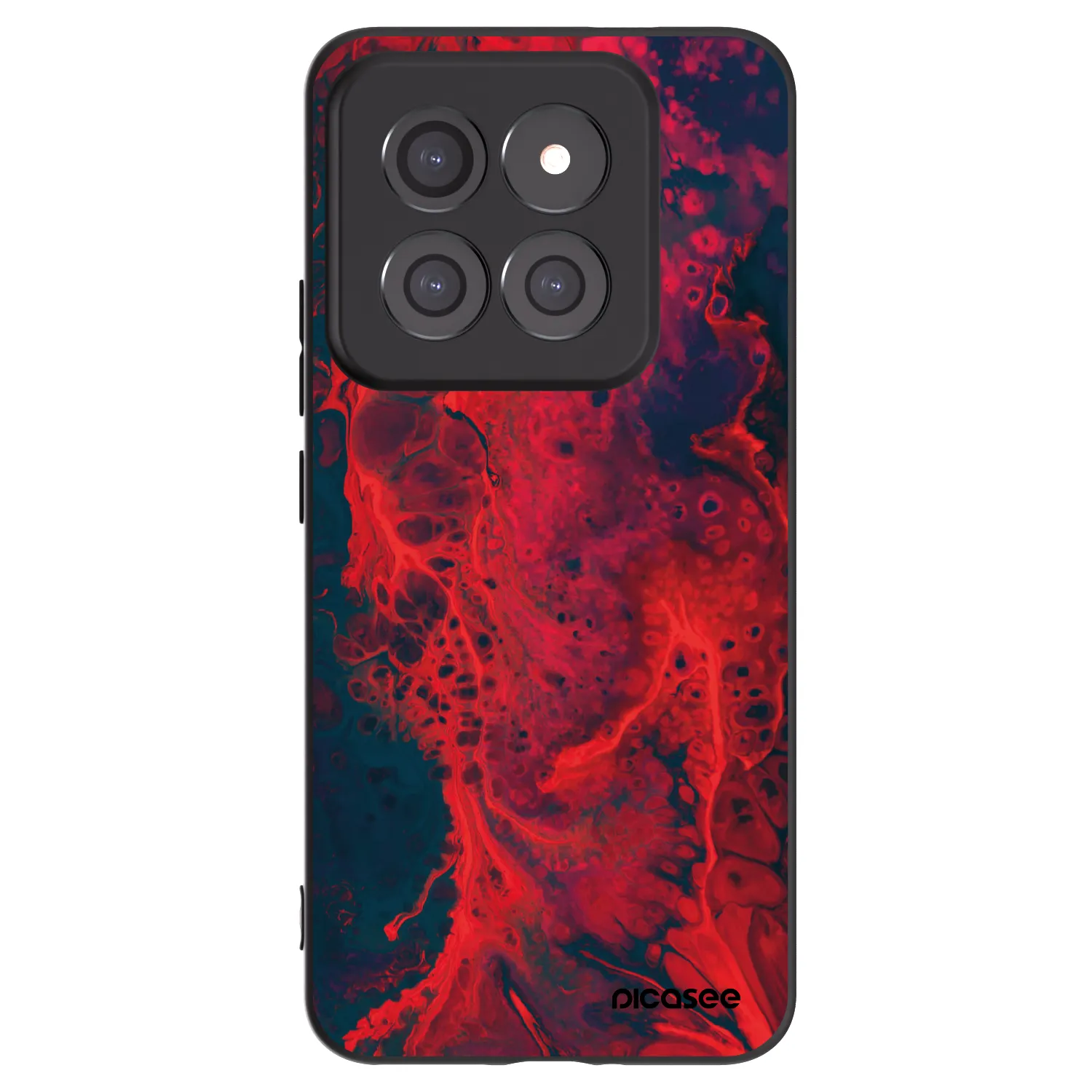 Picasee Xiaomi 14 Pro Hülle - Schwarzes Silikon - Organic red