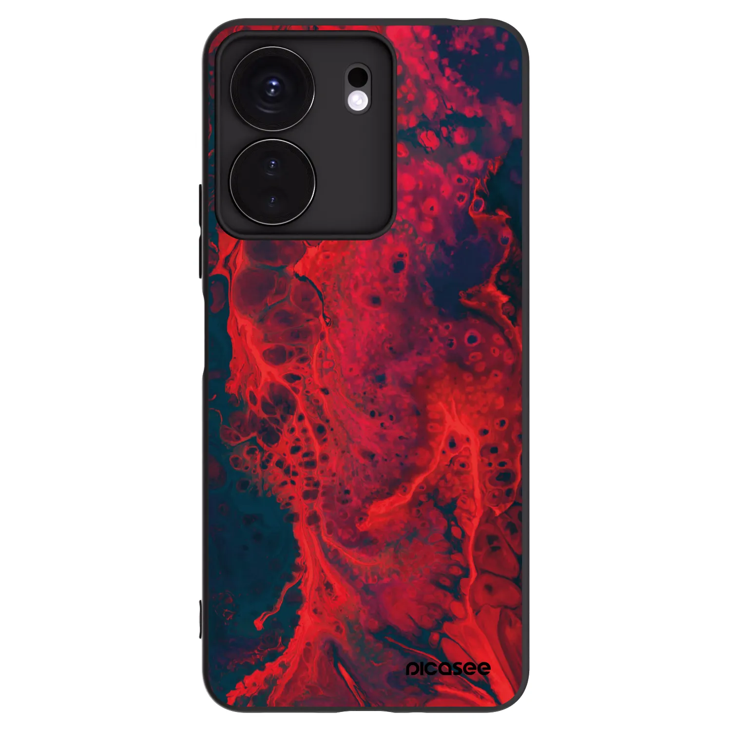 Picasee Xiaomi Redmi 13C 4G Hülle - Schwarzes Silikon - Organic red