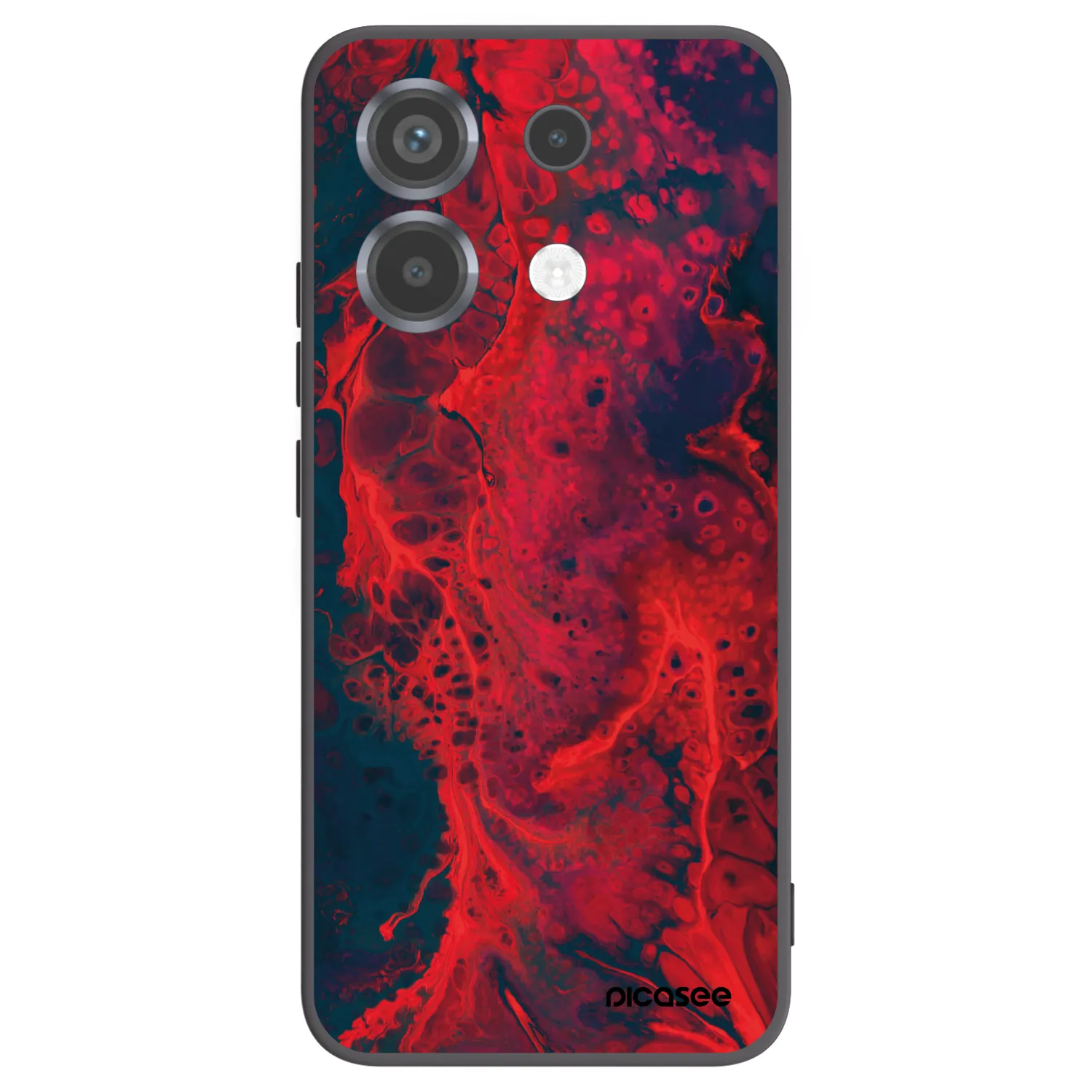 Picasee Xiaomi Poco X6 Hülle - Schwarzes Silikon - Organic red