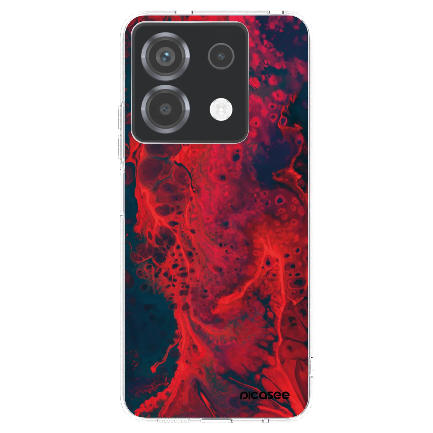Picasee Xiaomi Poco X6 Hülle - Transparentes Silikon - Organic red
