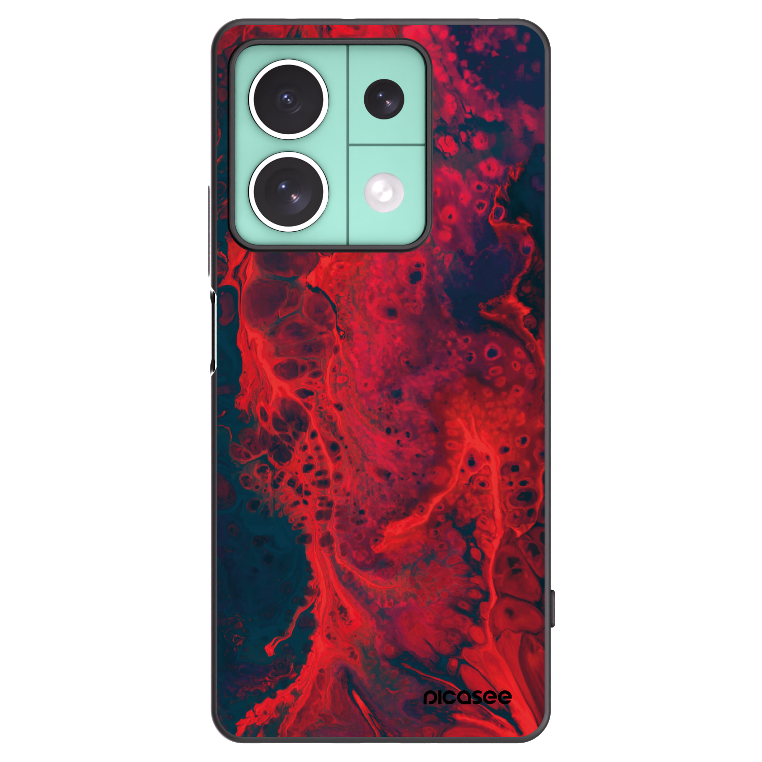 Picasee Xiaomi Redmi Note 13 5G Hülle - Schwarzes Silikon - Organic red