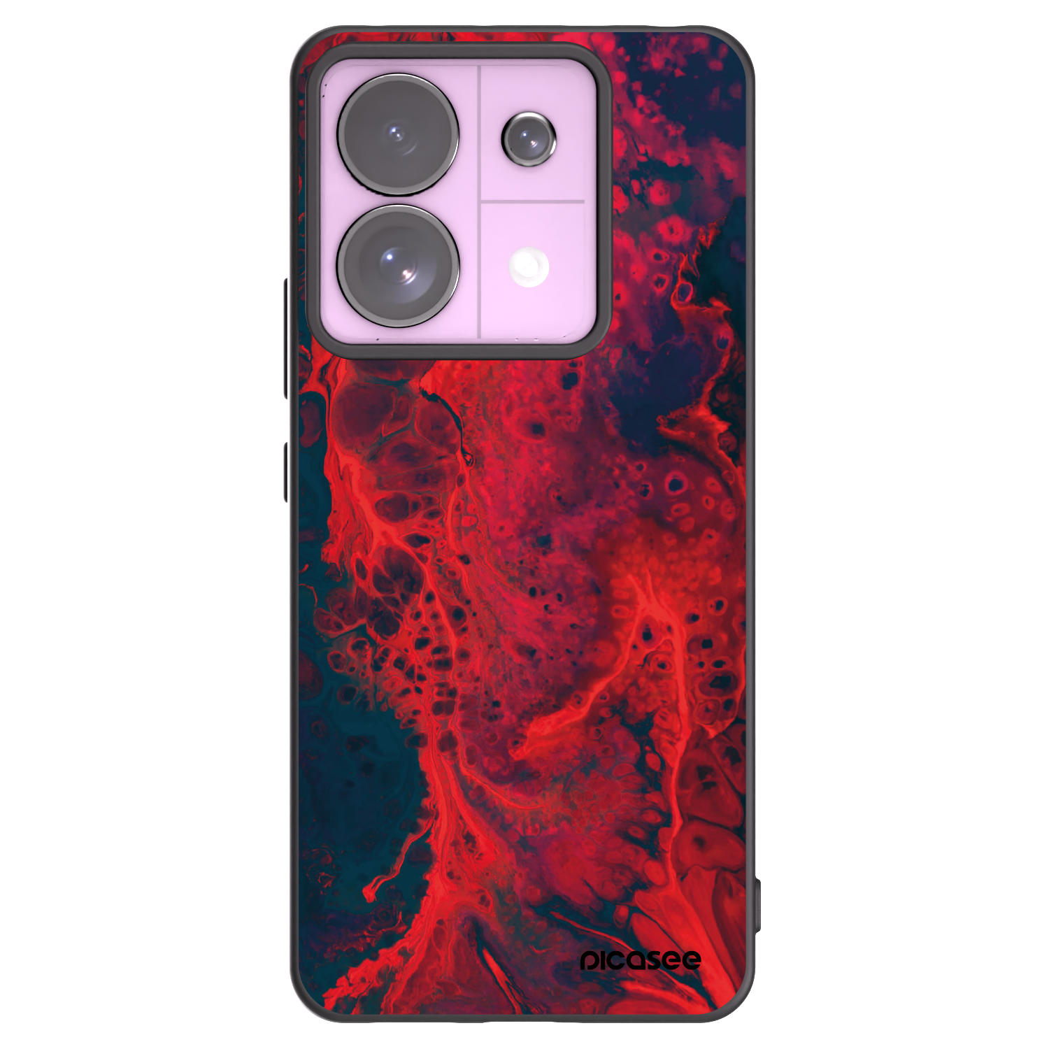 Picasee Xiaomi Redmi Note 13 Pro 5G Hülle - Schwarzes Silikon - Organic red