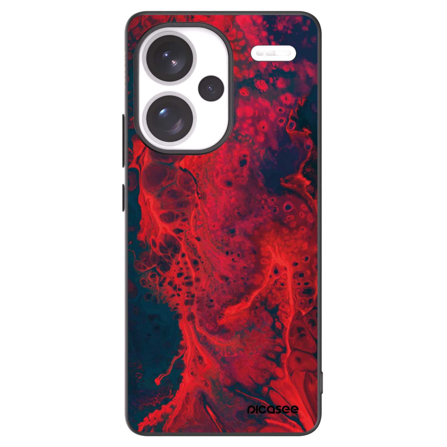 Picasee Xiaomi Redmi Note 13 Pro+ 5G Hülle - Schwarzes Silikon - Organic red