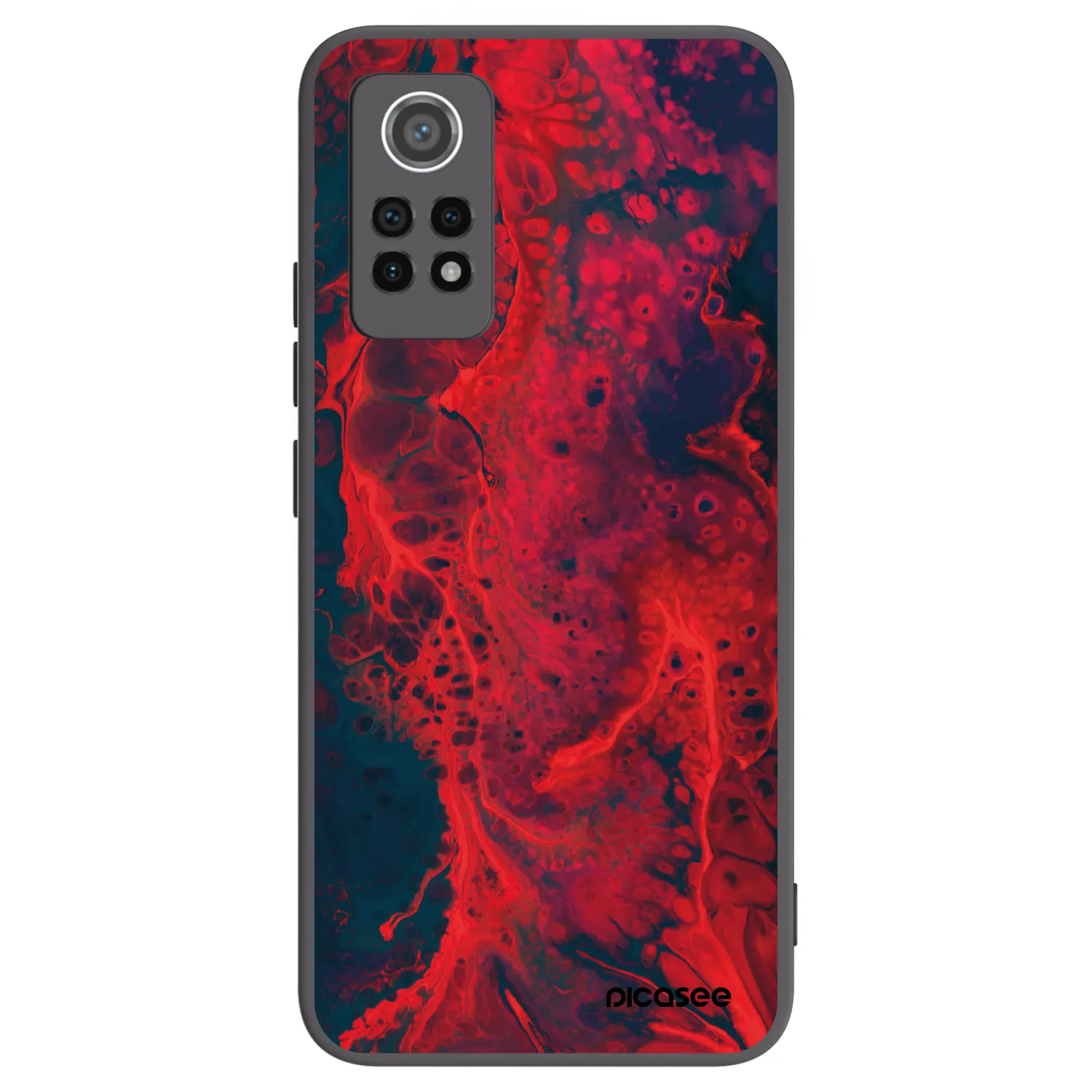 Picasee Xiaomi Redmi Note 12 Pro 4G Hülle - Schwarzes Silikon - Organic red