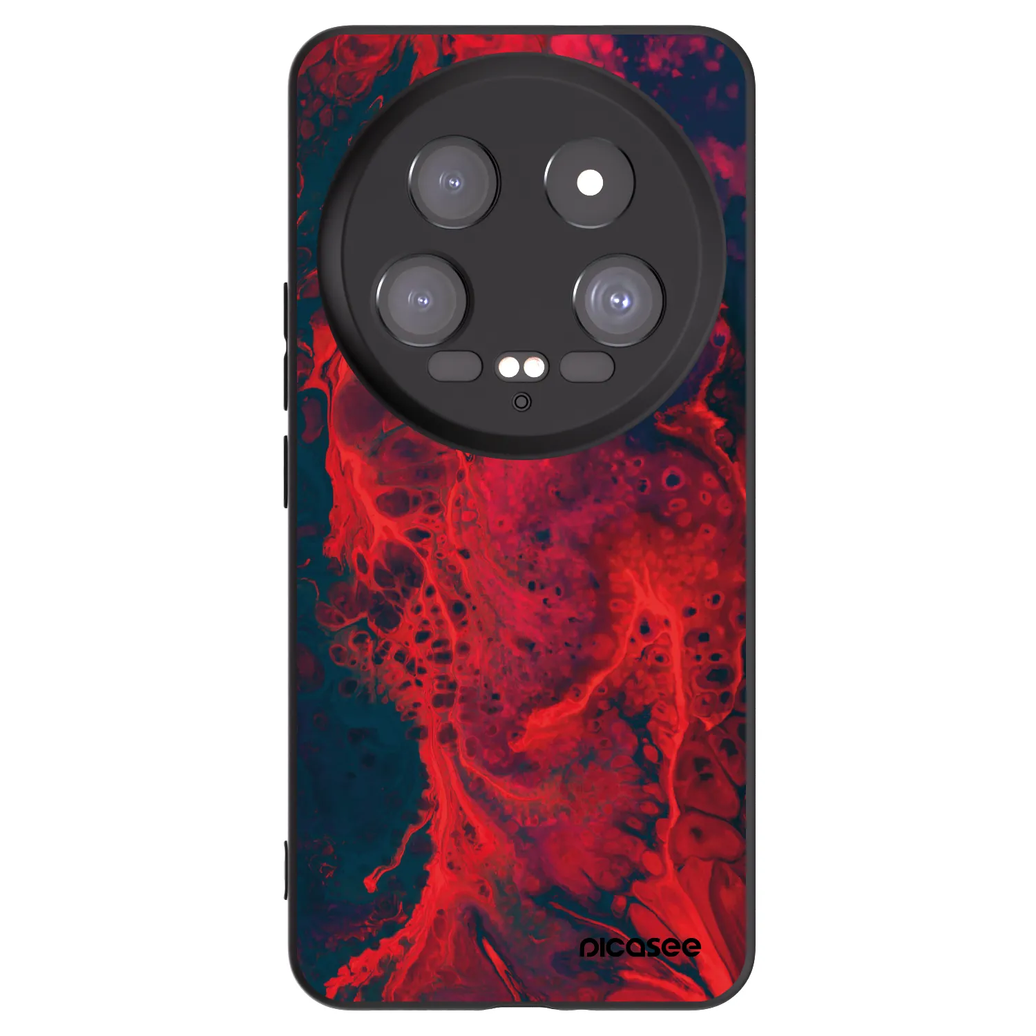 Picasee Xiaomi 14 Ultra Hülle - Schwarzes Silikon - Organic red