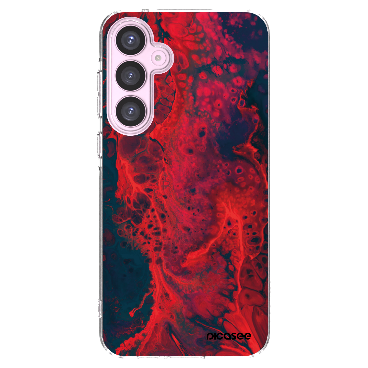 Picasee Samsung Galaxy A55 5G A556B Hülle - Transparentes Silikon - Organic red