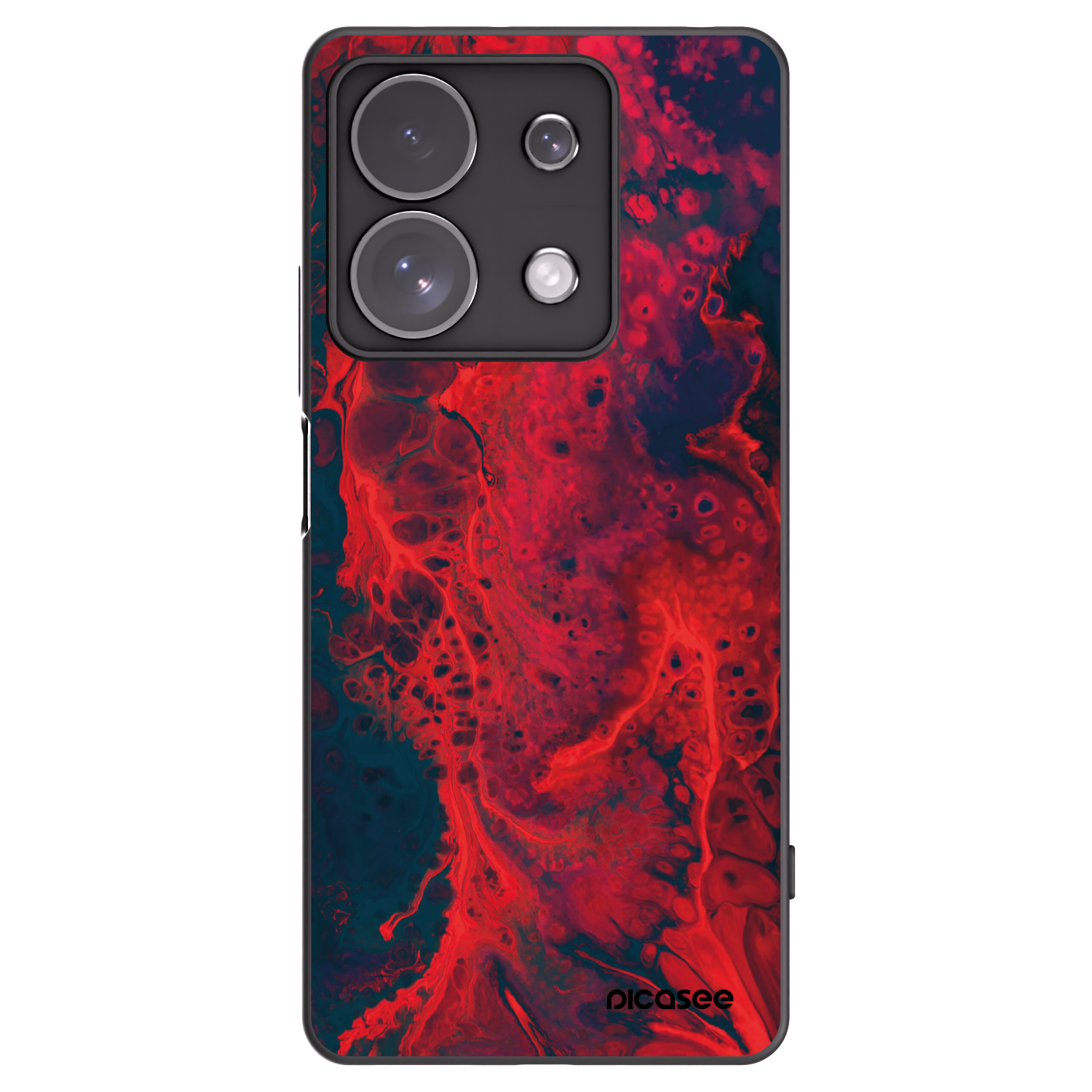 Picasee Xiaomi Redmi Note 13 Pro 4G Hülle - Schwarzes Silikon - Organic red