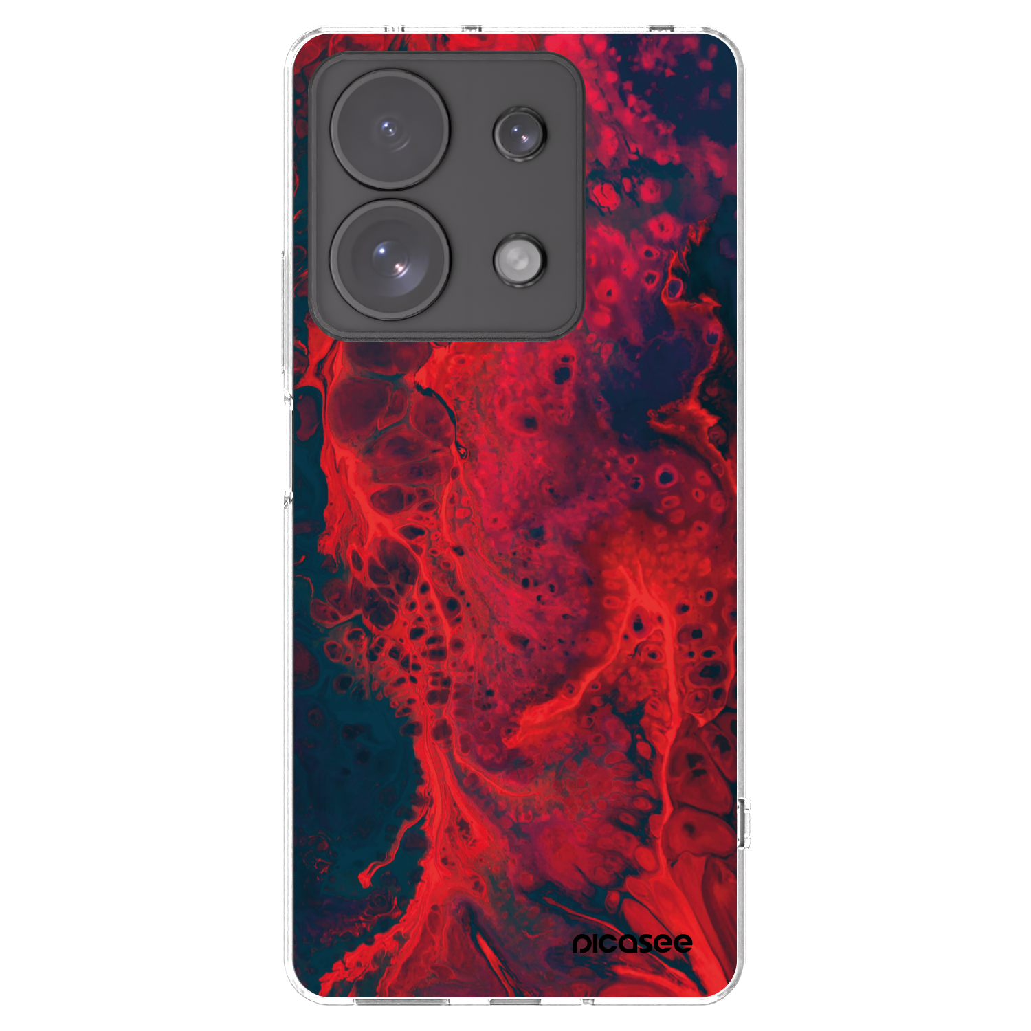 Picasee Xiaomi Redmi Note 13 Pro 4G Hülle - Transparentes Silikon - Organic red