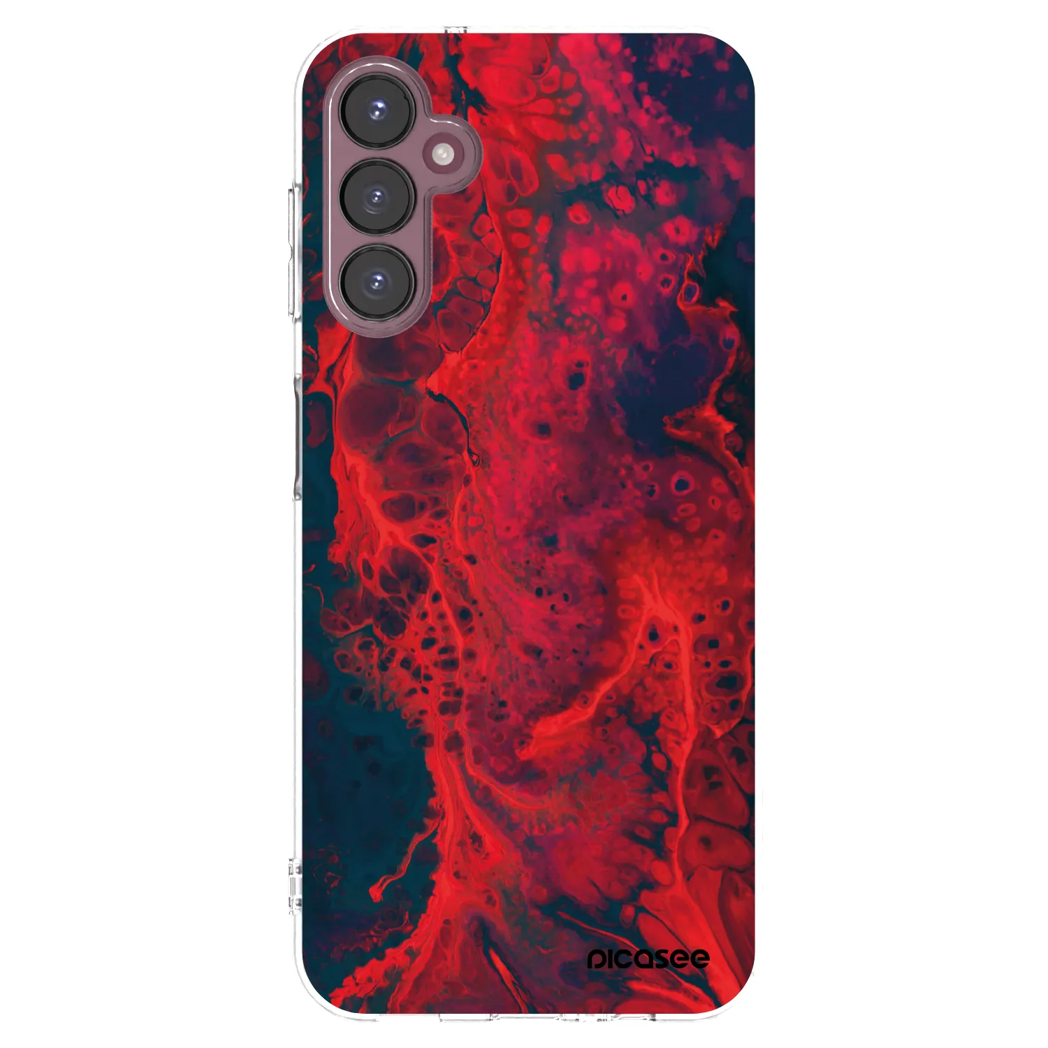Picasee Samsung Galaxy A05s A057G Hülle - Transparentes Silikon - Organic red