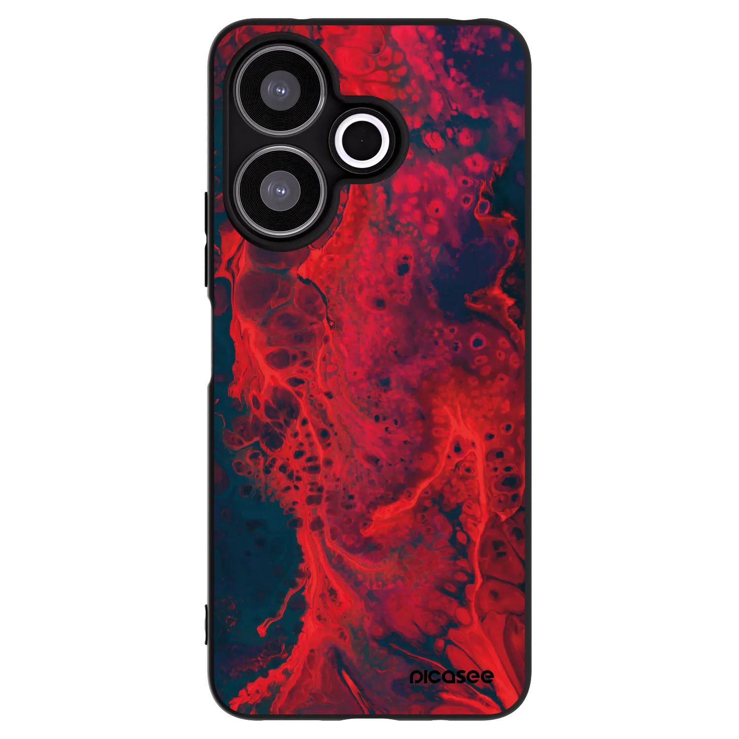 Picasee Xiaomi Redmi 13 4G Hülle - Schwarzes Silikon - Organic red