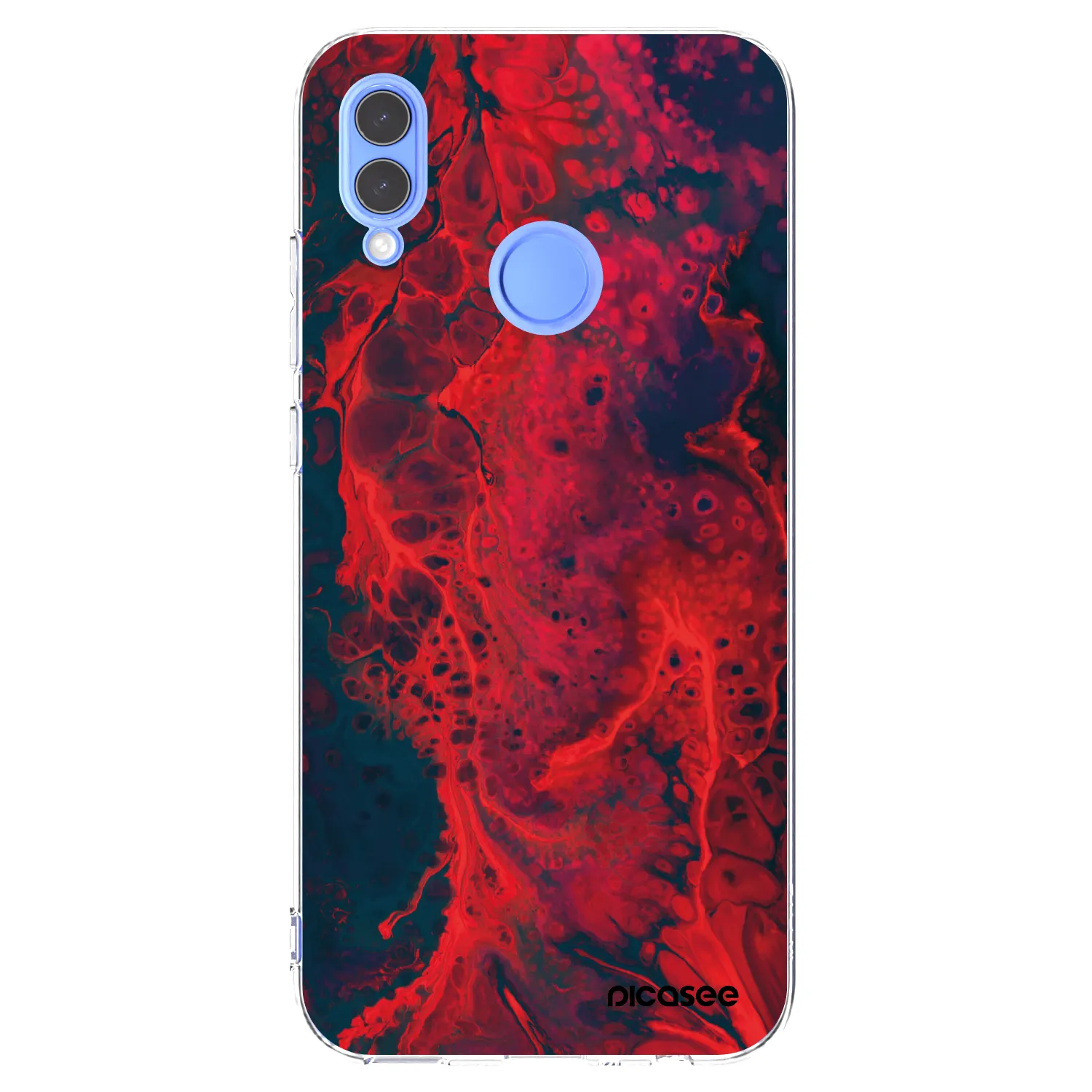 Picasee Honor 10 Lite Hülle - Transparentes Silikon - Organic red