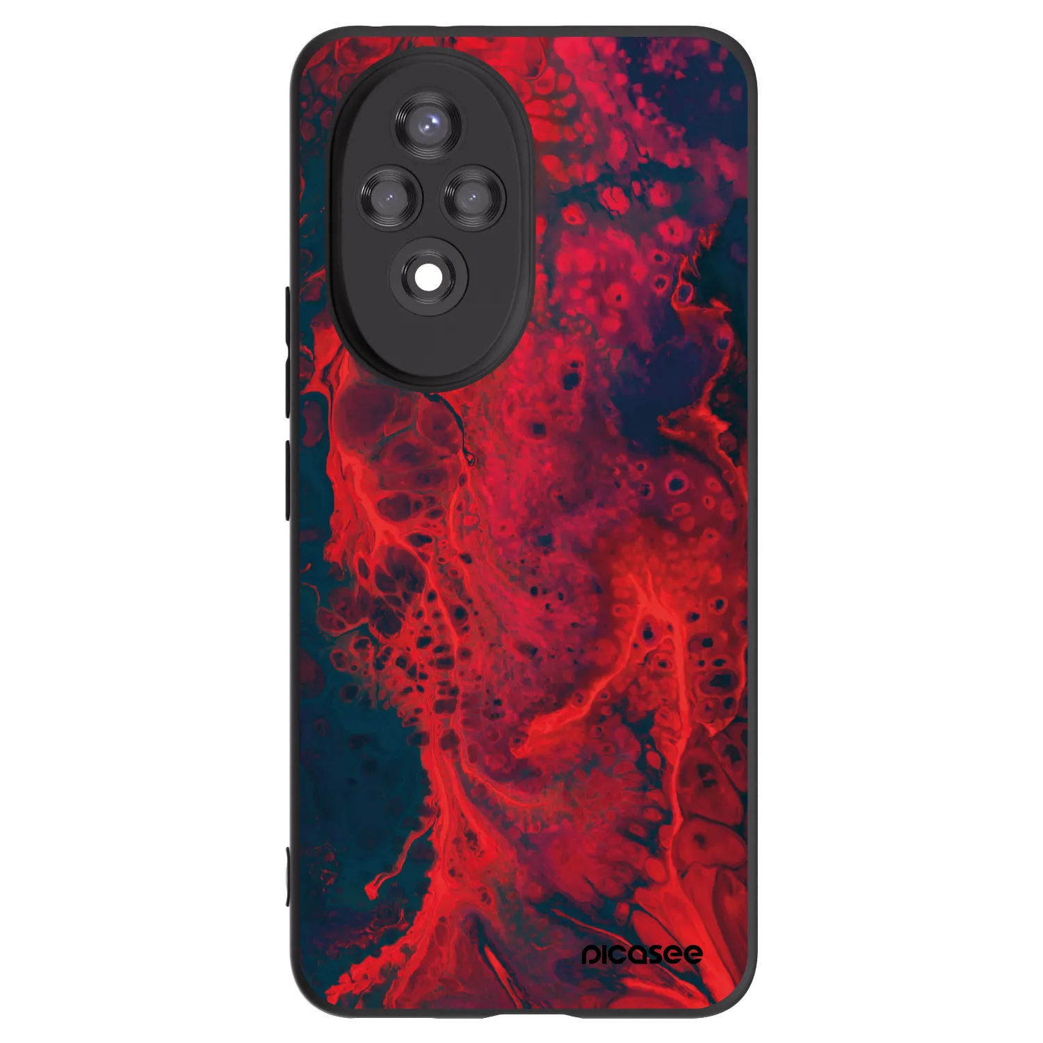 Picasee Honor 200 5G Hülle - Schwarzes Silikon - Organic red