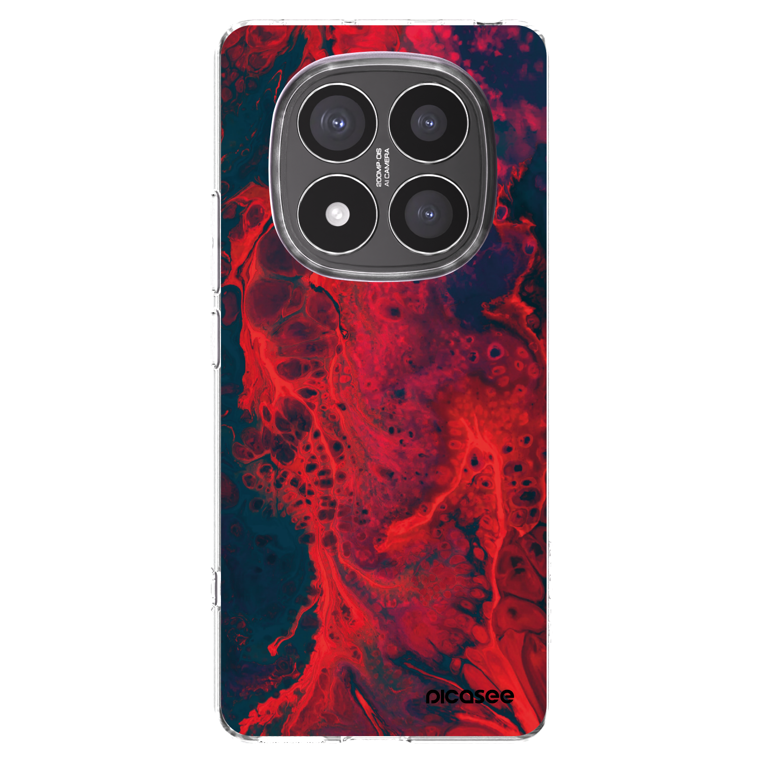Picasee Xiaomi Redmi Note 14 Pro+ 5G Hülle - Transparentes Silikon - Organic red