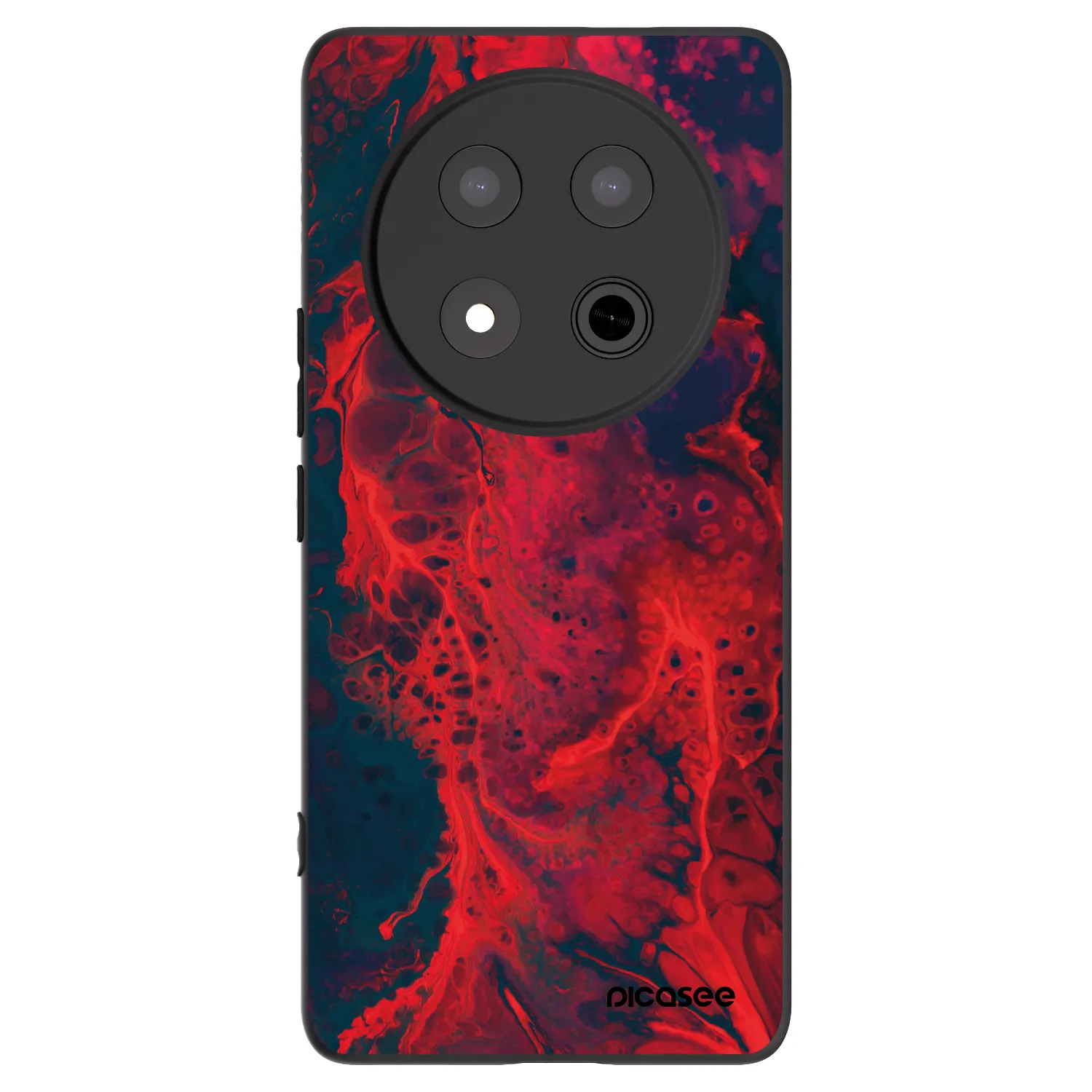 Picasee Honor Magic7 Lite 5G Hülle - Schwarzes Silikon - Organic red