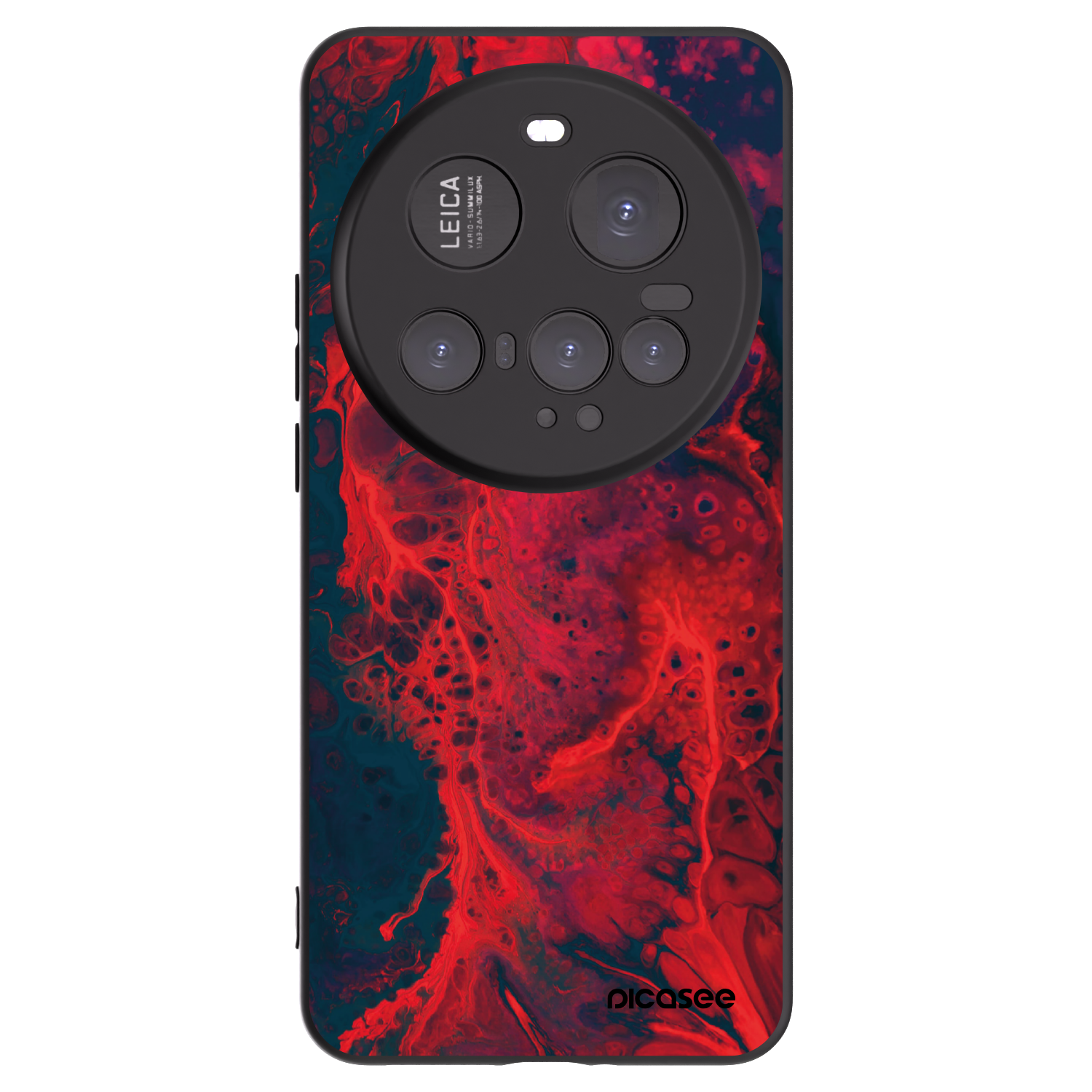 Picasee Xiaomi 15 Ultra Hülle - Schwarzes Silikon - Organic red