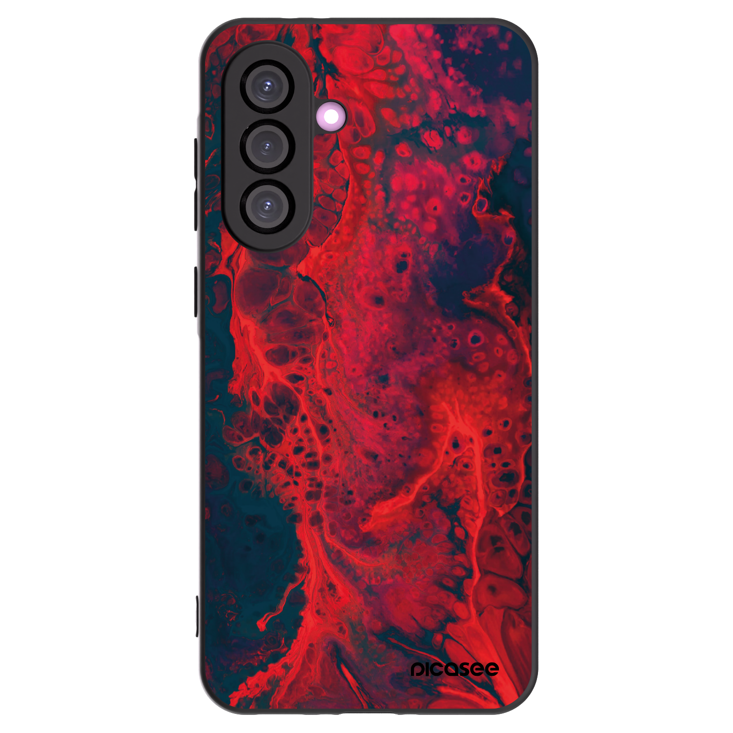 Picasee Samsung Galaxy A36 5G Hülle - Schwarzes Silikon - Organic red
