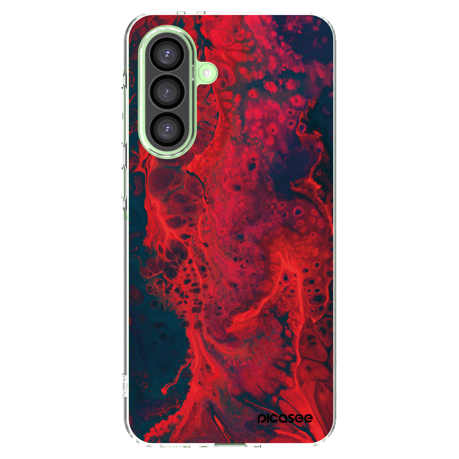 Picasee Samsung Galaxy A26 5G A266B Hülle - Transparentes Silikon - Organic red