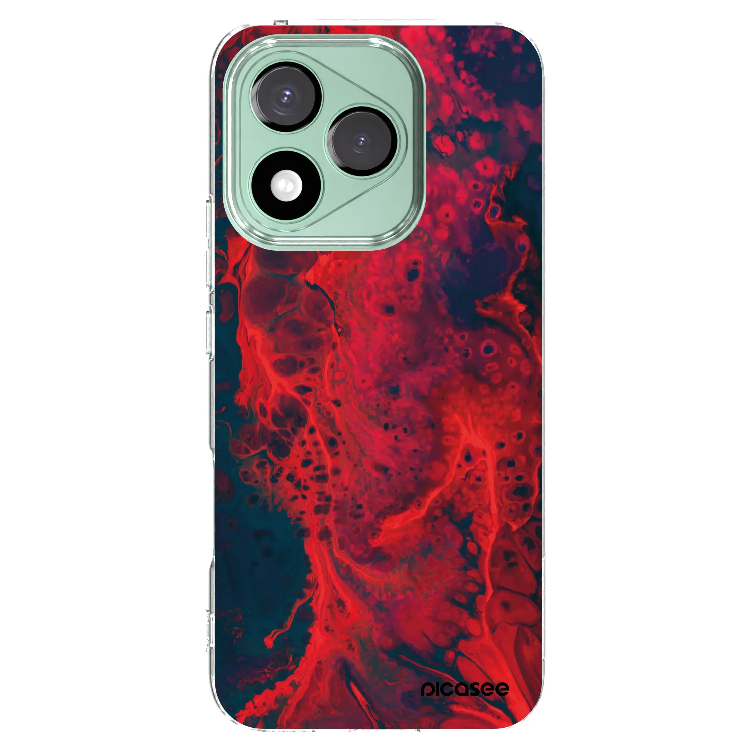 Picasee Honor 400 Lite 5G Hülle - Transparentes Silikon - Organic red