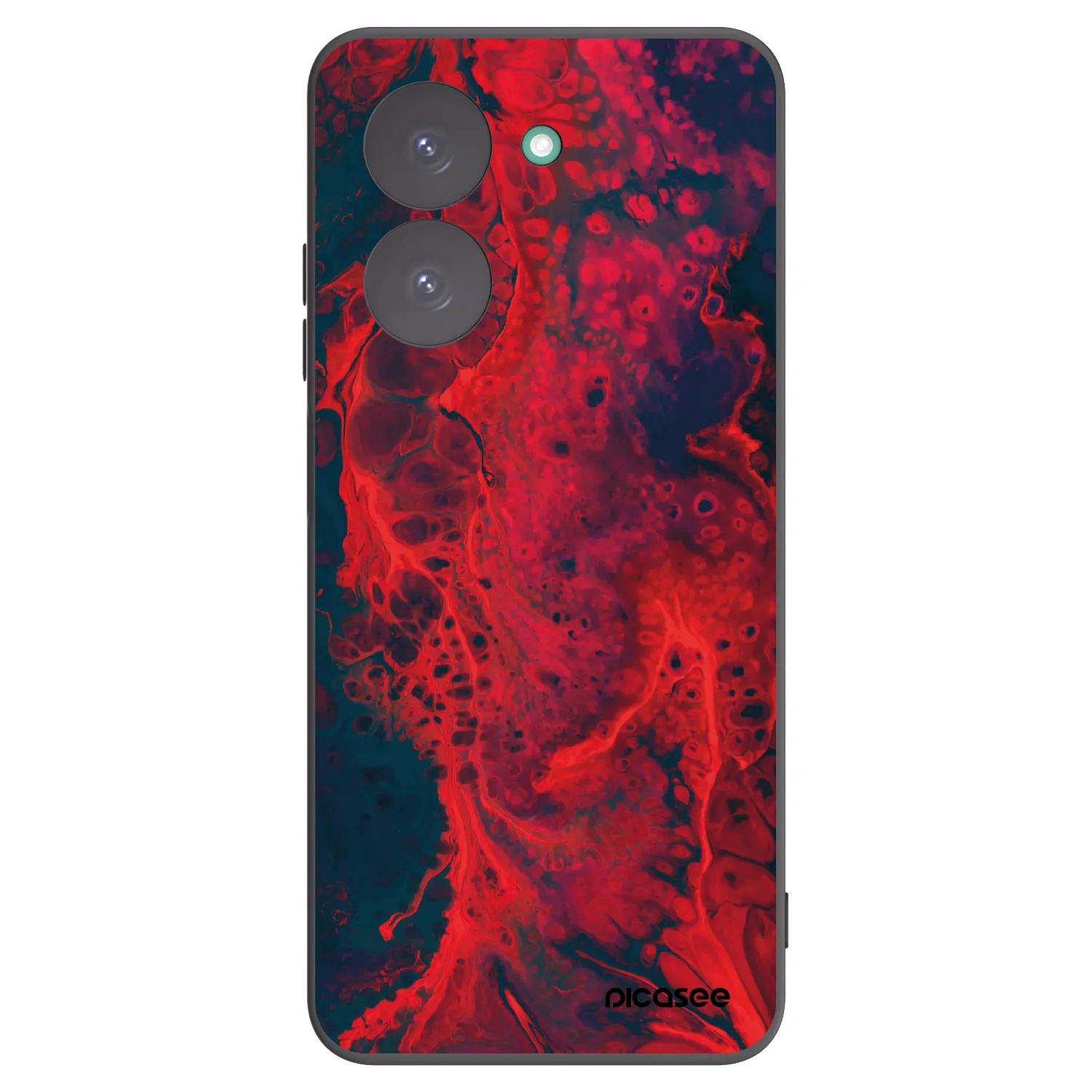 Picasee Xiaomi Redmi A5 Hülle - Schwarzes Silikon - Organic red