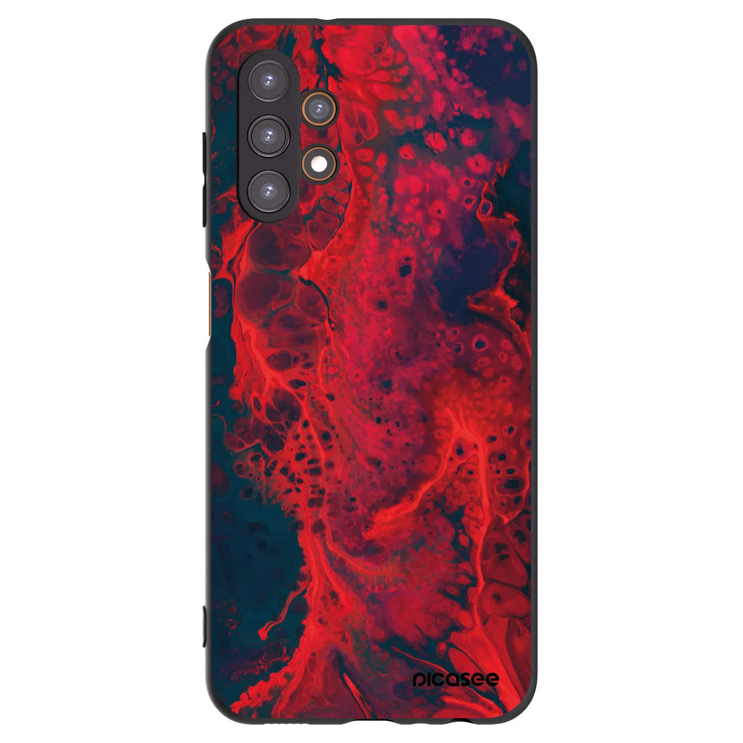 Picasee Samsung Galaxy A13 5G Hülle - Schwarzes Silikon - Organic red