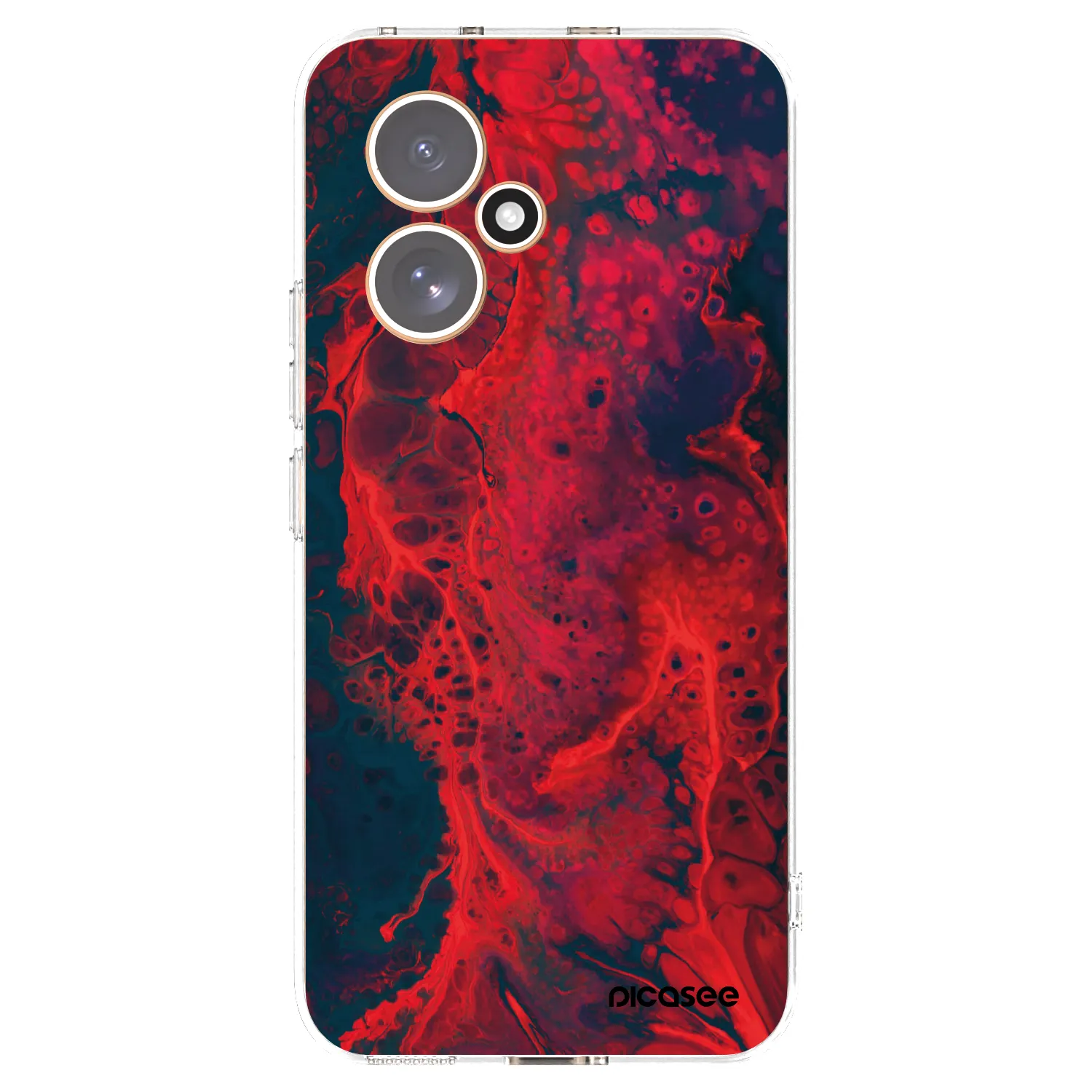 Picasee Honor 400 5G Hülle - Transparentes Silikon - Organic red