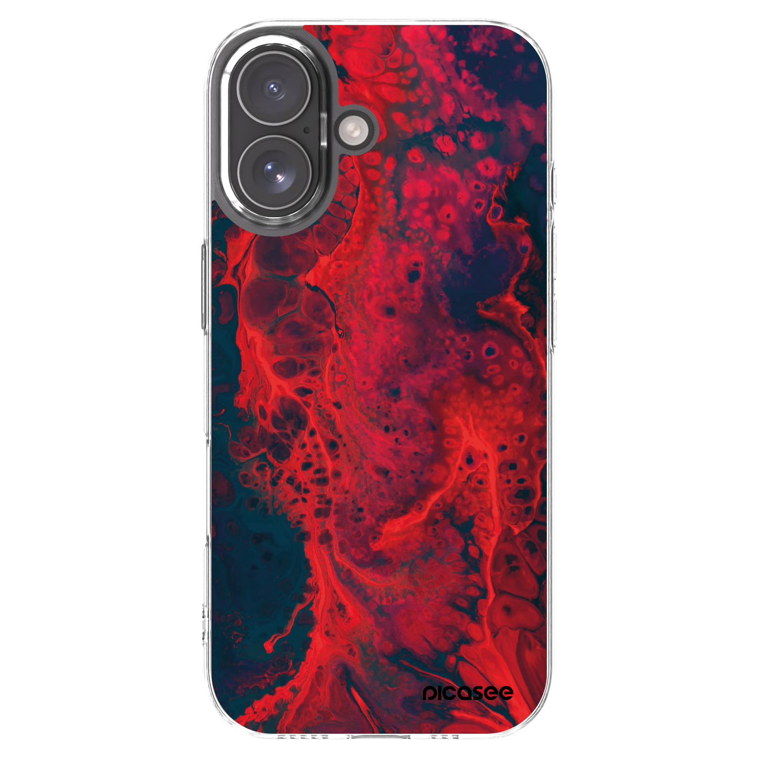 Picasee Apple iPhone 17 Hülle - Transparentes Silikon - Organic red