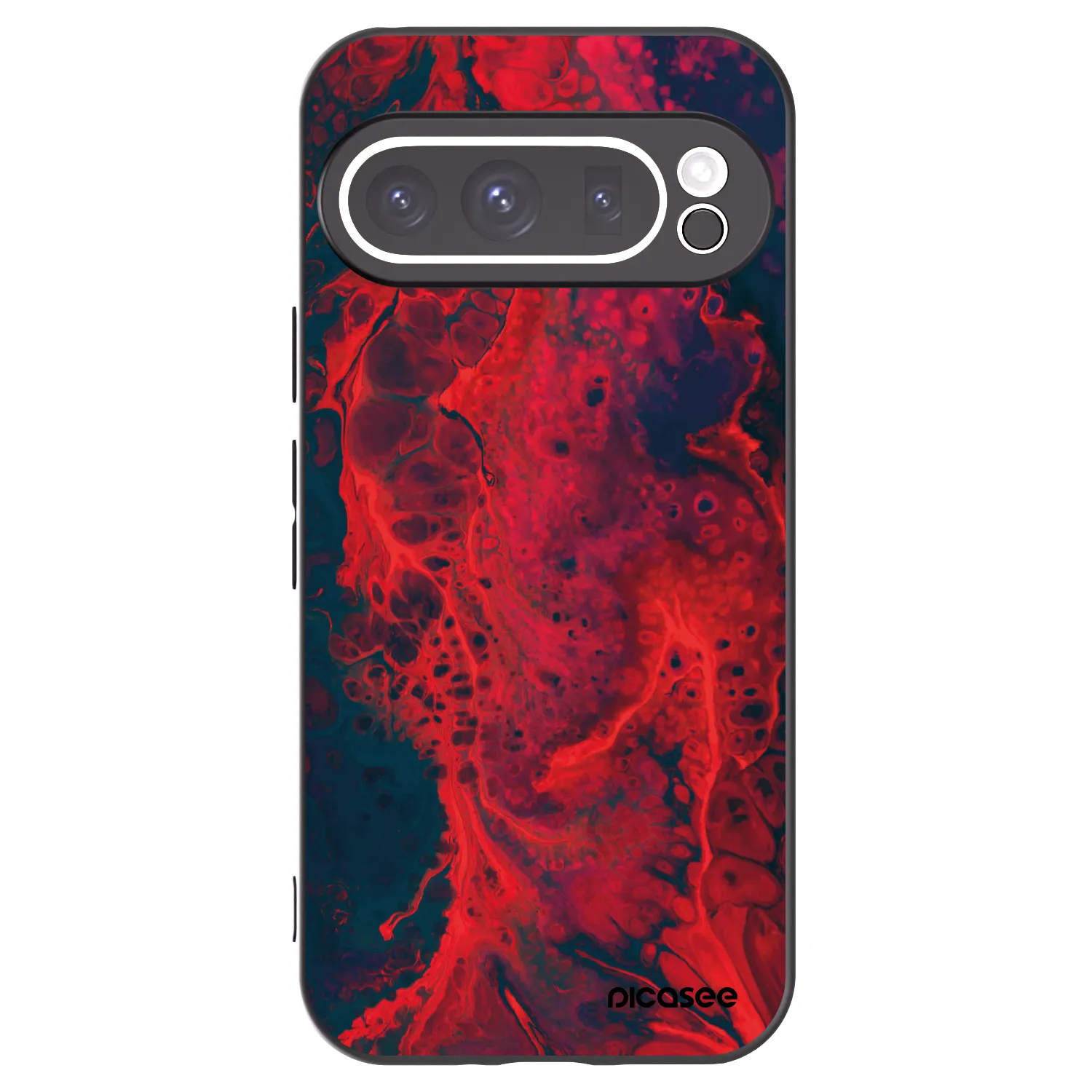 Picasee Google Pixel 9 Pro XL Hülle - Schwarzes Silikon - Organic red
