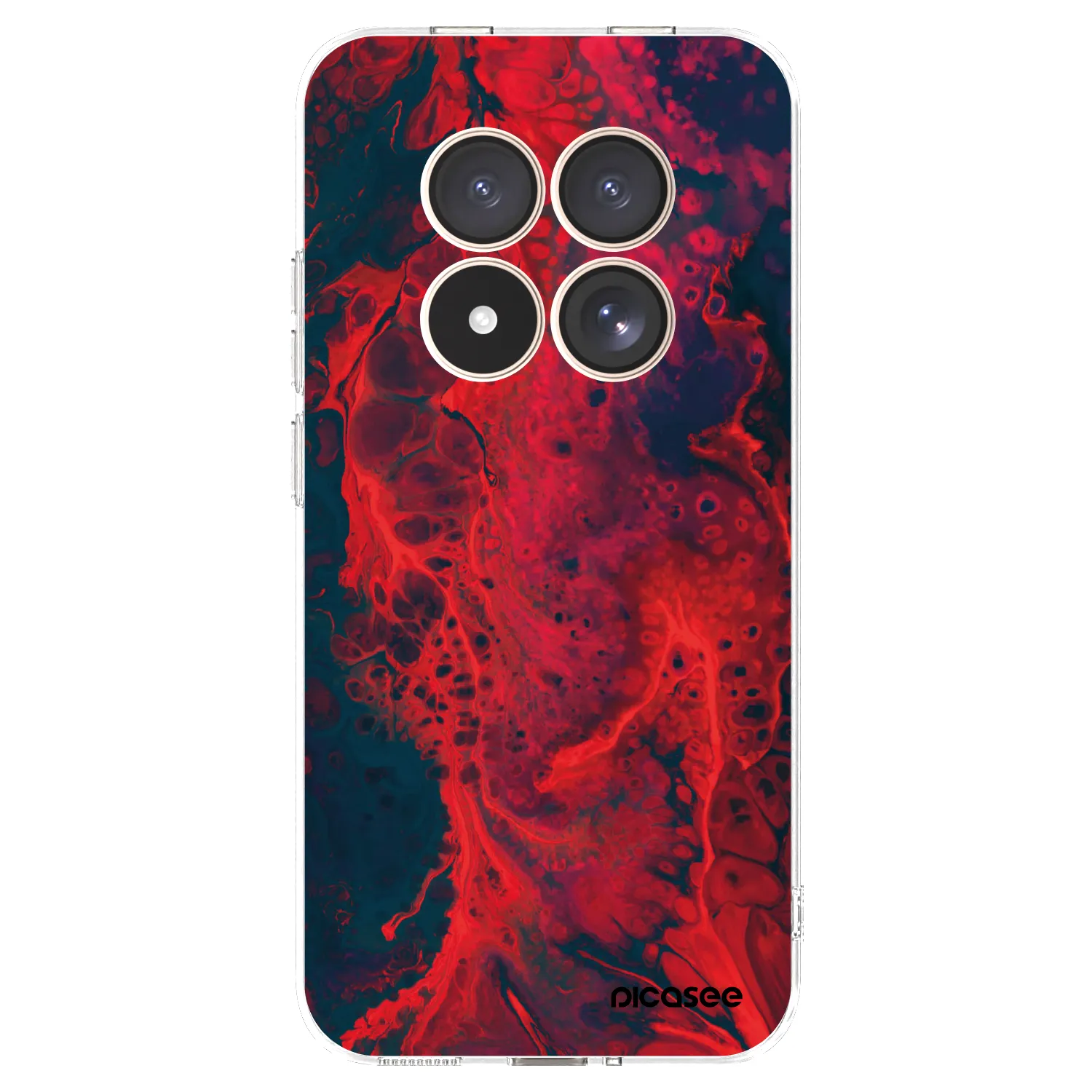 Picasee Xiaomi Redmi Note 15 Pro 4G Hülle - Transparentes Silikon - Organic red