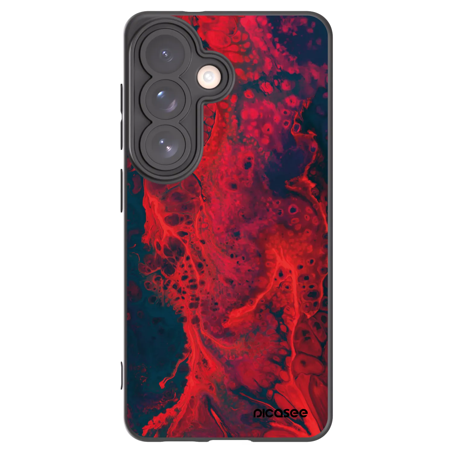 Picasee Samsung Galaxy S26 Hülle - Schwarzes Silikon - Organic red