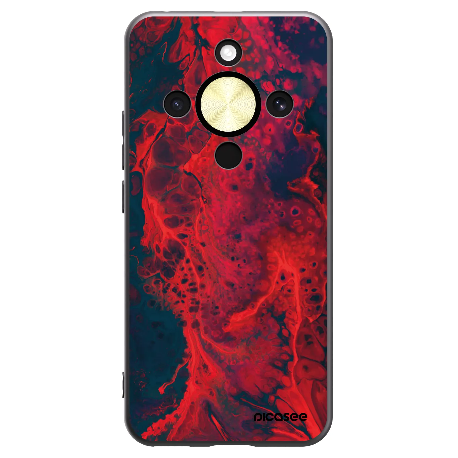 Picasee Honor Magic8 Lite 5G Hülle - Schwarzes Silikon - Organic red